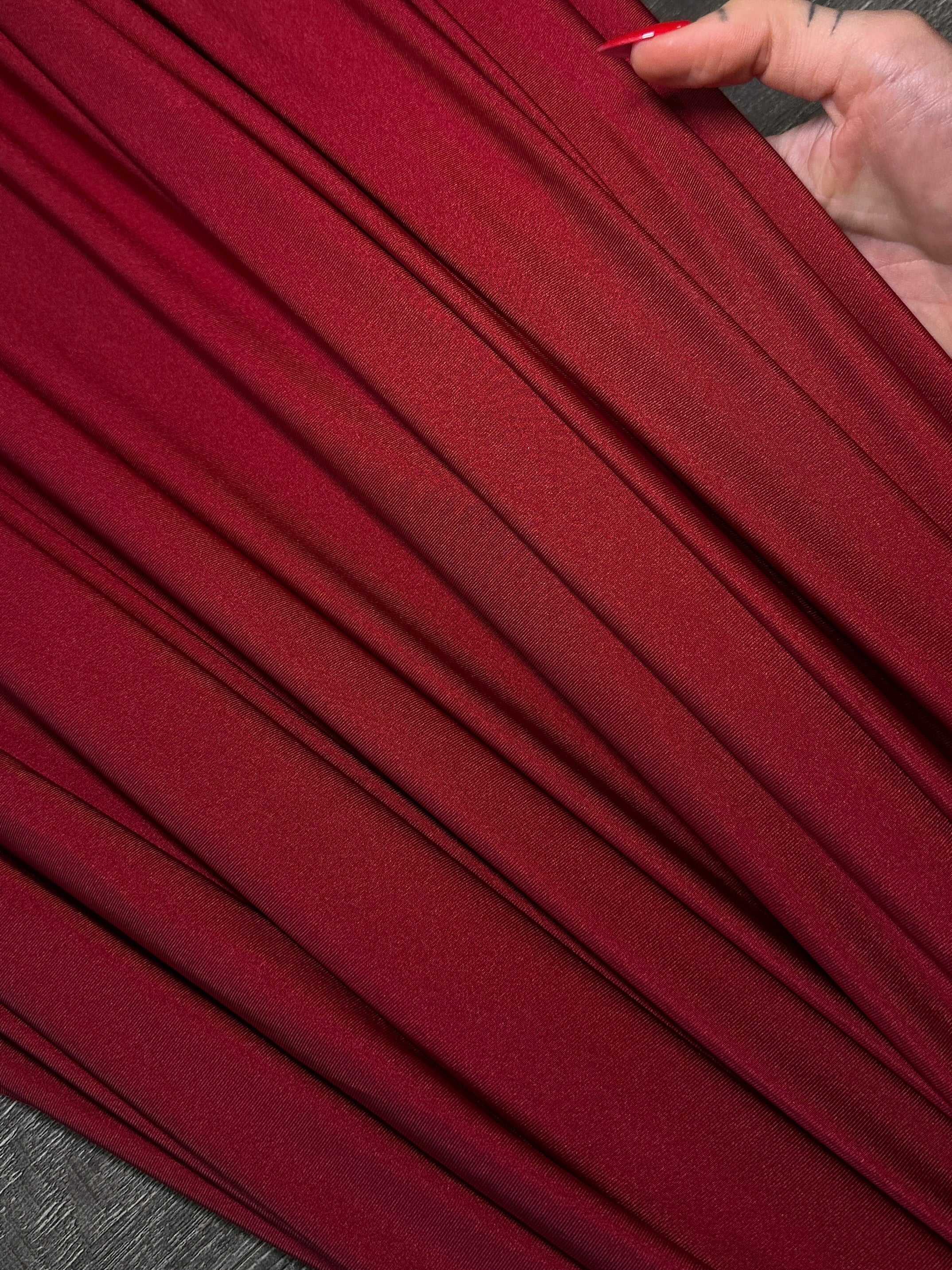 Burgundy Yoga Spandex, Fabric Store, Sewing Store, Cheap Fabric Store, Kiki Textiles, Textile by the Yard