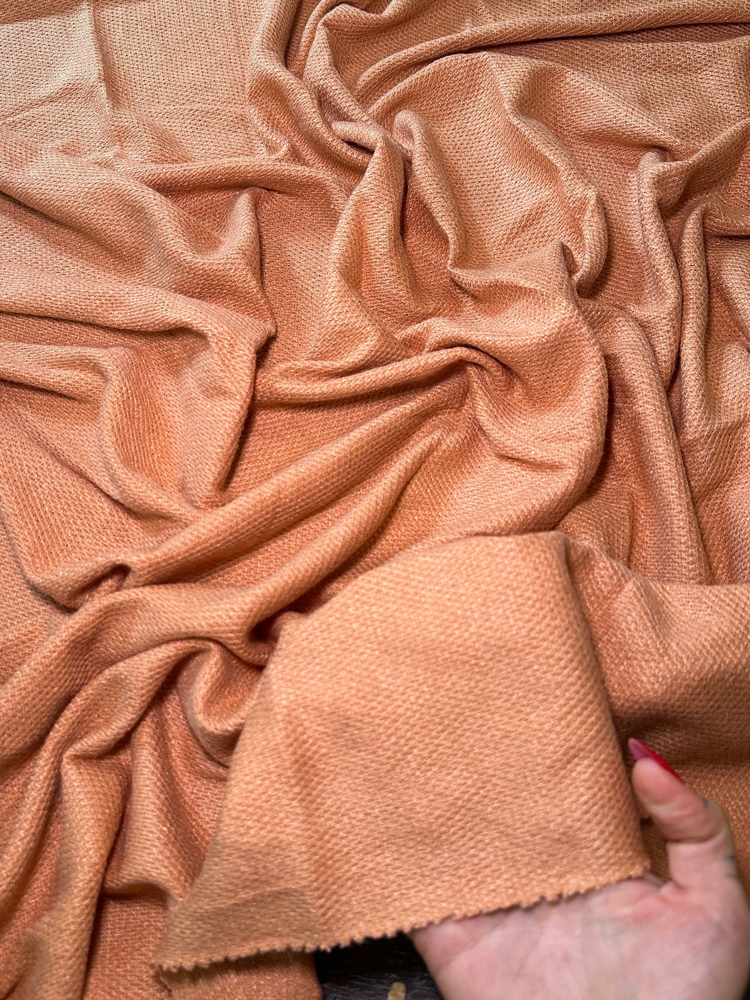 Light Peach Textured Knit, Fabric Store, Sewing Store, Cheap Fabric Store, Kiki Textiles, Textile by the Yard