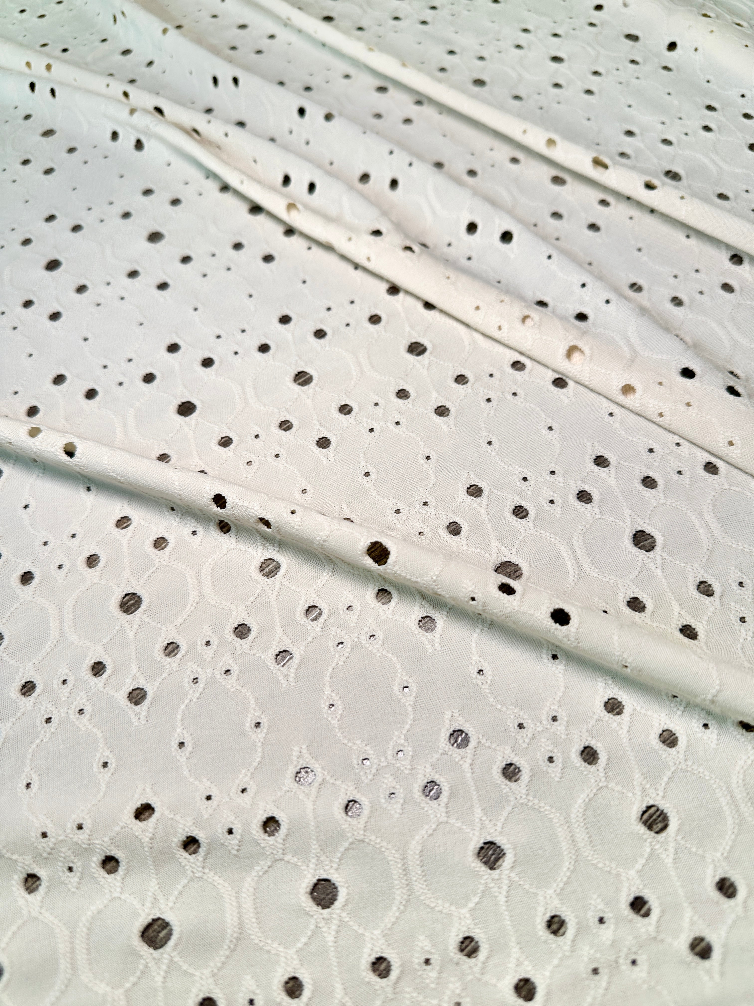 Ivory Eyelet Knit, Eyelet Fabric, Fabric Store, Sewing Store, Cheap Fabric Store, Kiki Textiles, Textile by the Yard
