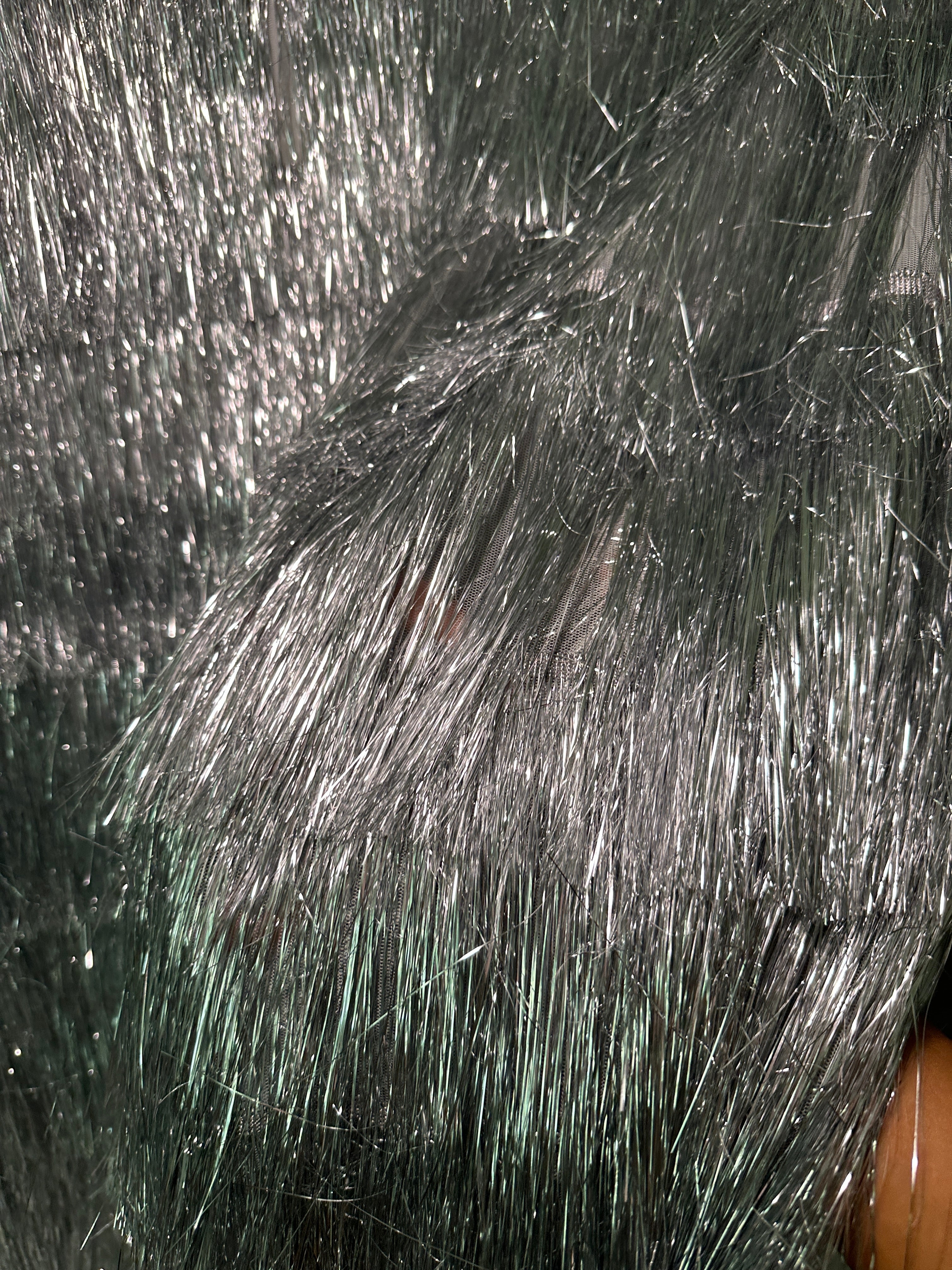 Silver Fringe Metallic Mesh Base Fabric, Fabric Store, Sewing Store, Cheap Fabric Store, Kiki Textiles, Textile by the Yard