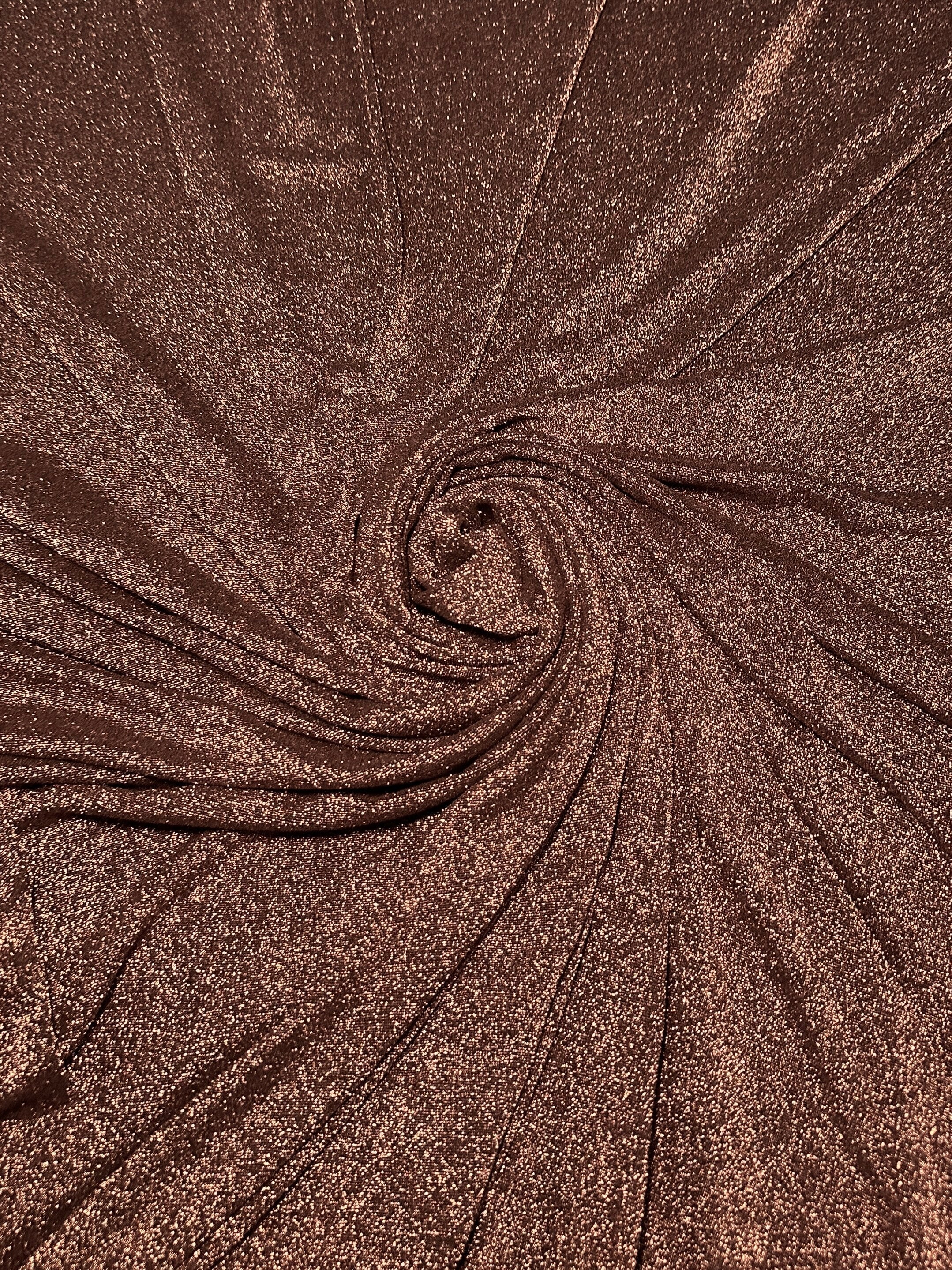Bronze Copper Spandex Lurex Knit