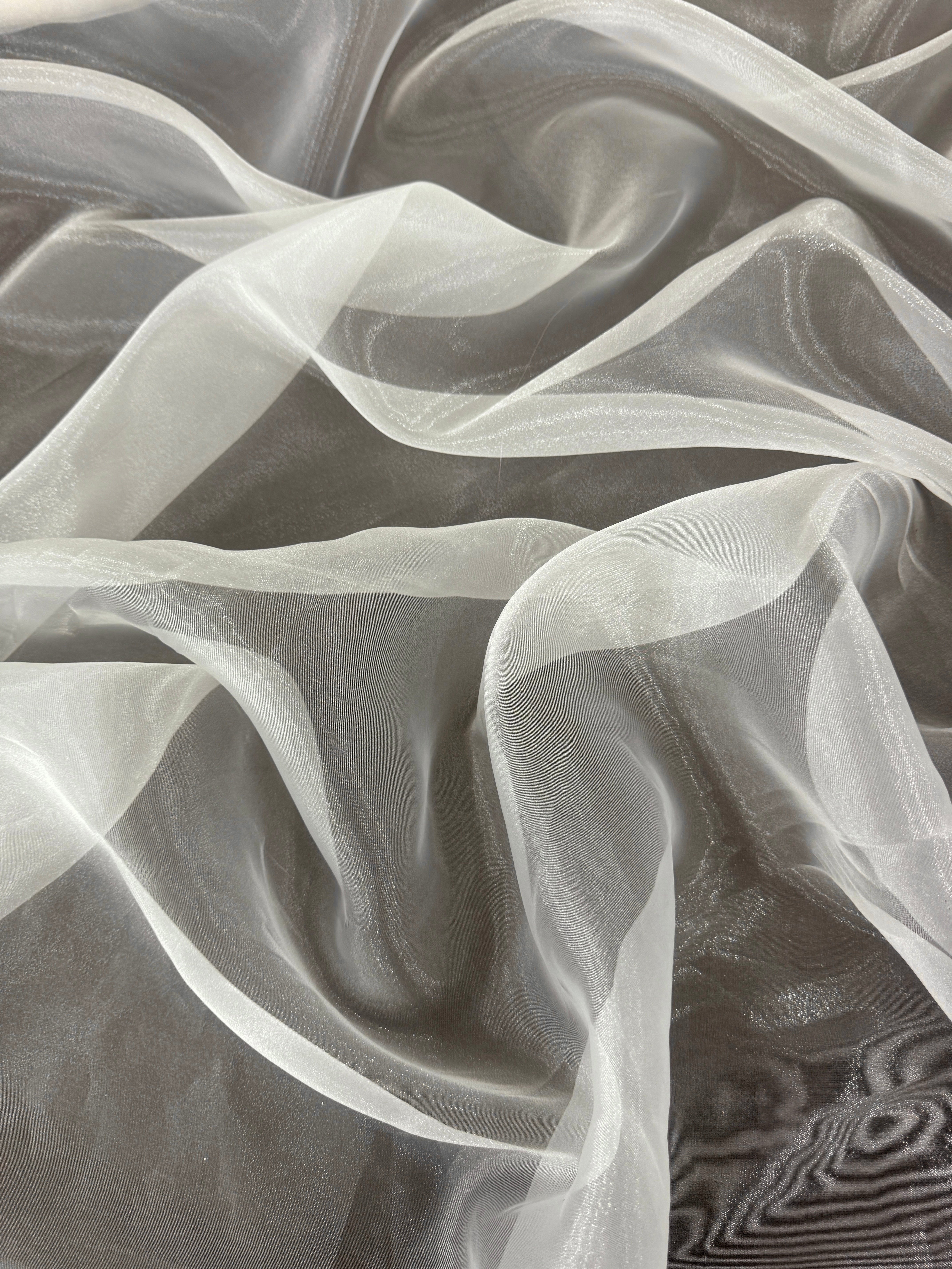 Ivory Crystal Organza, online textile store, sewing, fabric store, sewing store, cheap fabric store, kiki textiles