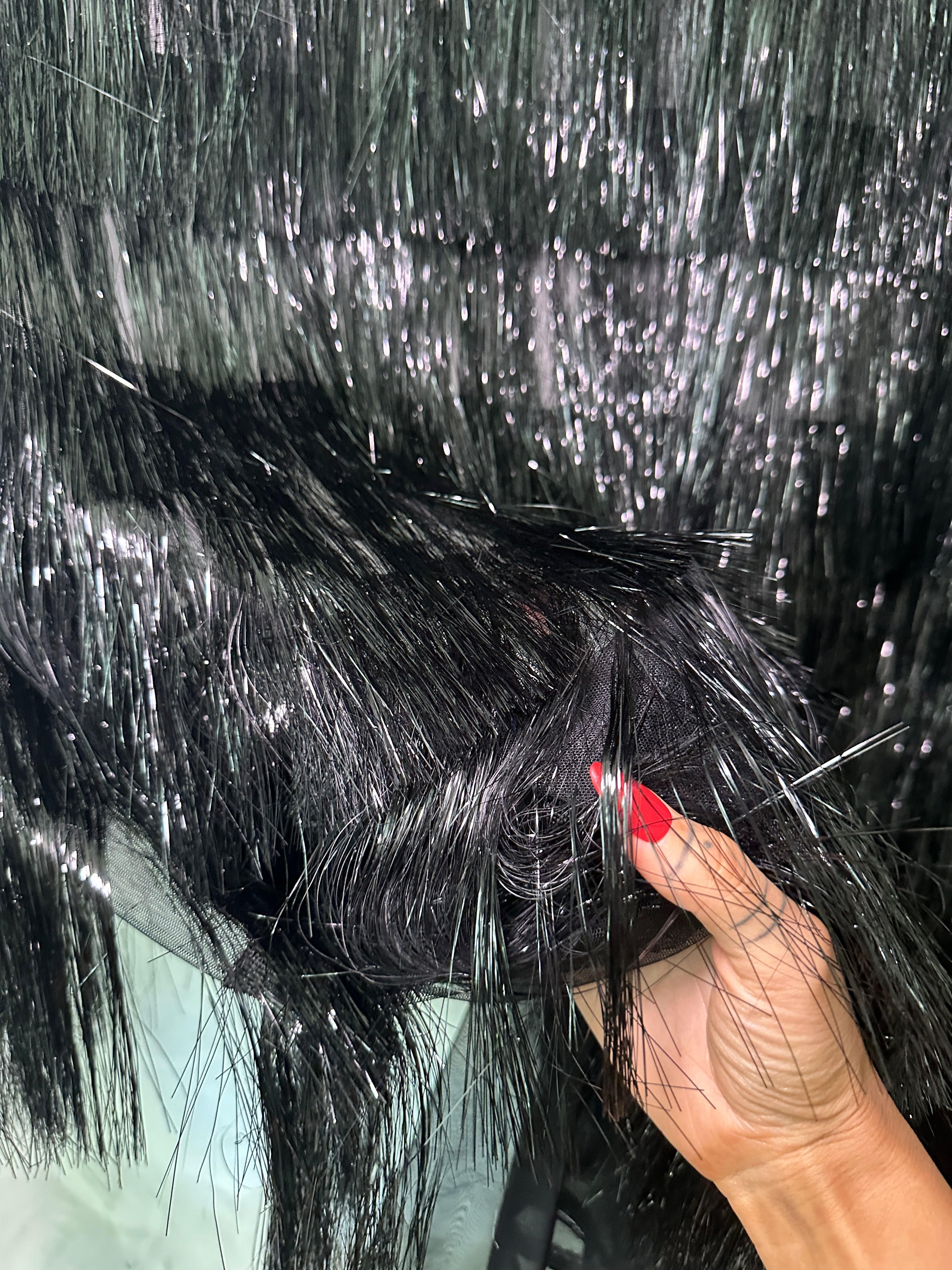 Black Fringe Metallic Mesh Base Fabric, Fabric Store, Sewing Store, Cheap Fabric Store, Kiki Textiles, Textile by the Yard