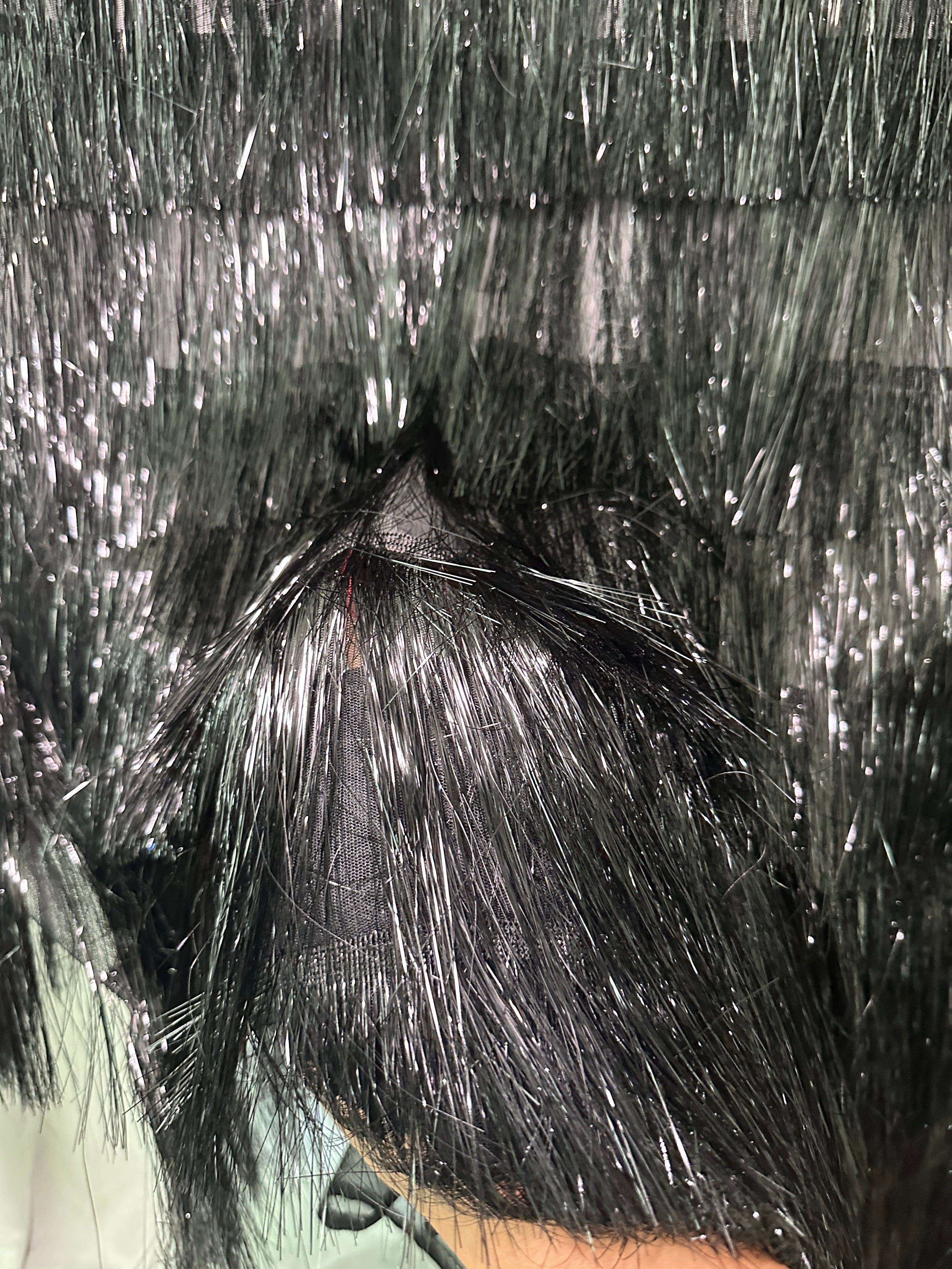 Black Fringe Metallic Mesh Base Fabric, Metallic Mesh Fabric, Mesh Base Fabric, Fashion Textile, Party Dress Material, Craft Fabric