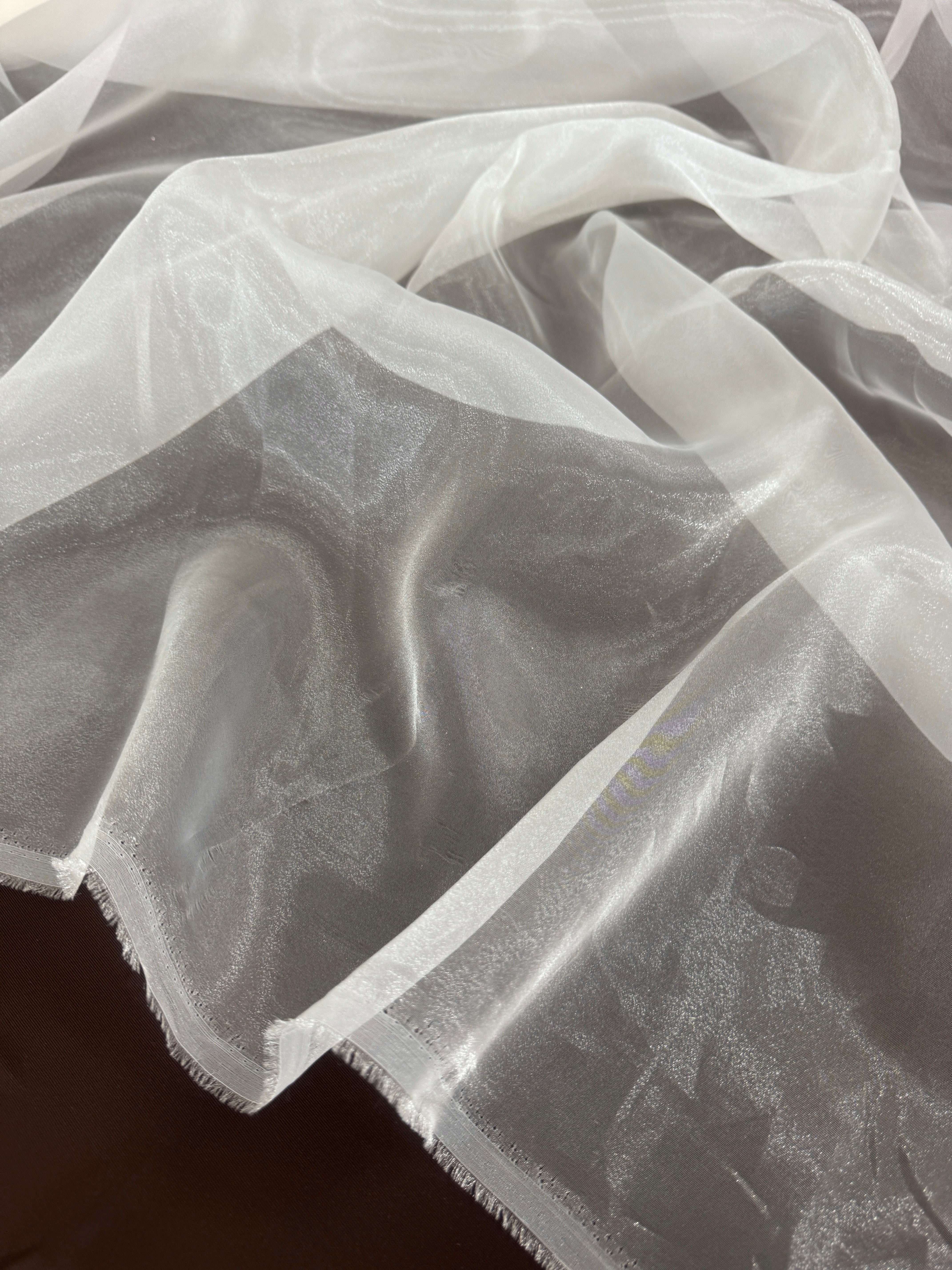 Ivory Crystal Organza, online textile store, sewing, fabric store, sewing store, cheap fabric store, kiki textiles
