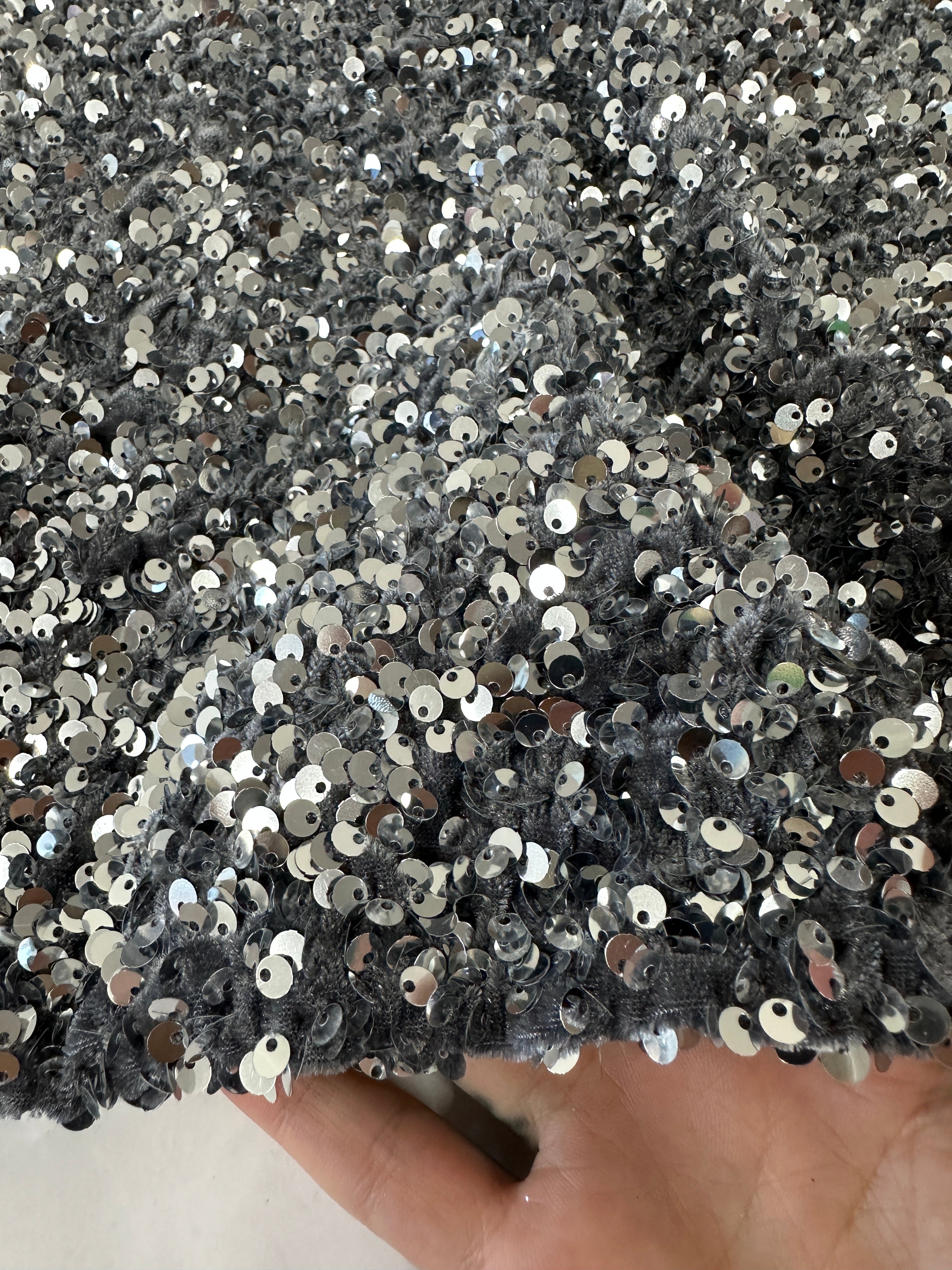 silver gray sequin on velvet, silver sequin on velvet, light gray sequin on velvet, dark gray sequin on velvet, light silver sequin on velvet, sequin on velvet for woman, sequin on velvet for bride, premium sequin on velvet, sequin on velvet on discount, sequin on velvet on sale, buy sequin on velvet online