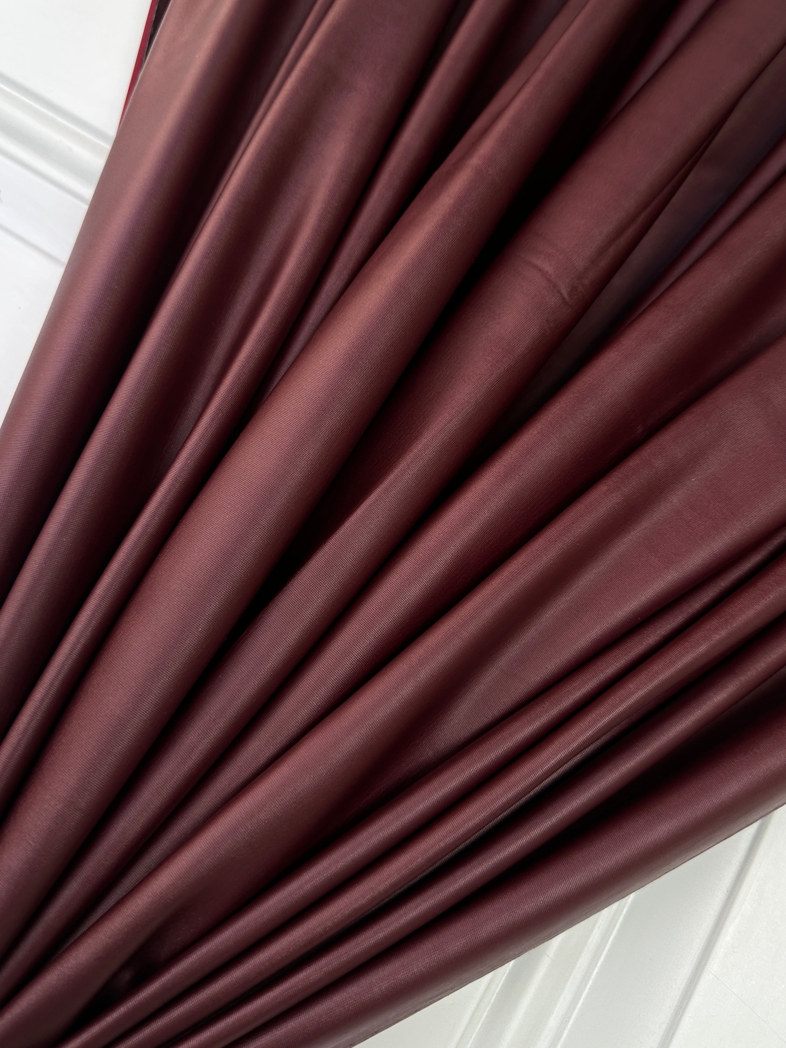 burgundy 4 Way Stretch Pleather, Shiny burgundy pleather, neon red pleather, pleather for woman, cheap pleather, dark maroon spandex