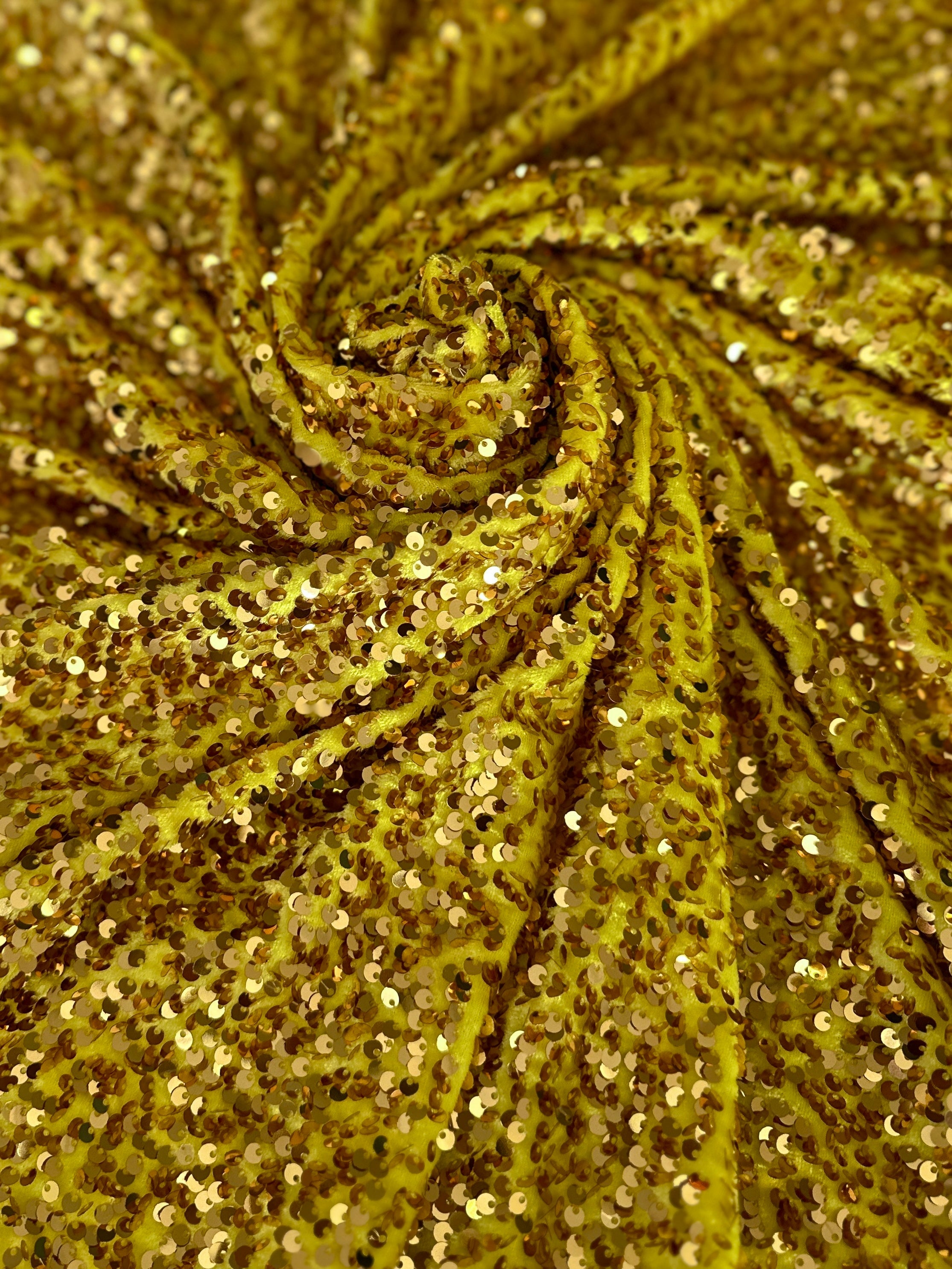 Yellow Gold Sequin on velvet, Sequin on velvet, Stretch Sequin Mesh, Stretch Sequin velvet for woman, Stretch Sequin velvet for bride, Stretch Sequin velvet on discount, Stretch Sequin velvet online