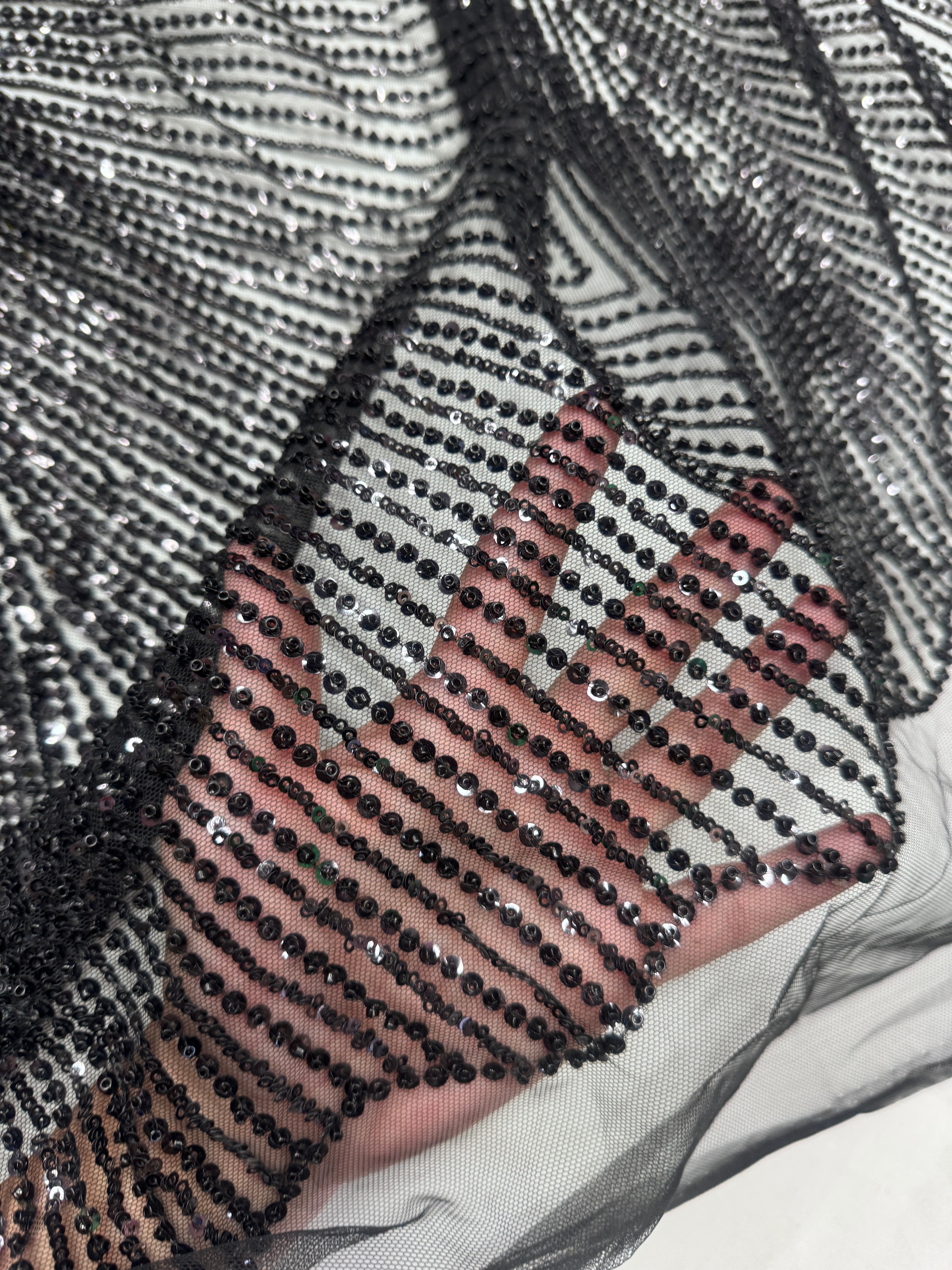 Black Beaded Wave Design Lace,online textile store, sewing, fabric store, sewing store, cheap fabric store, kiki textiles