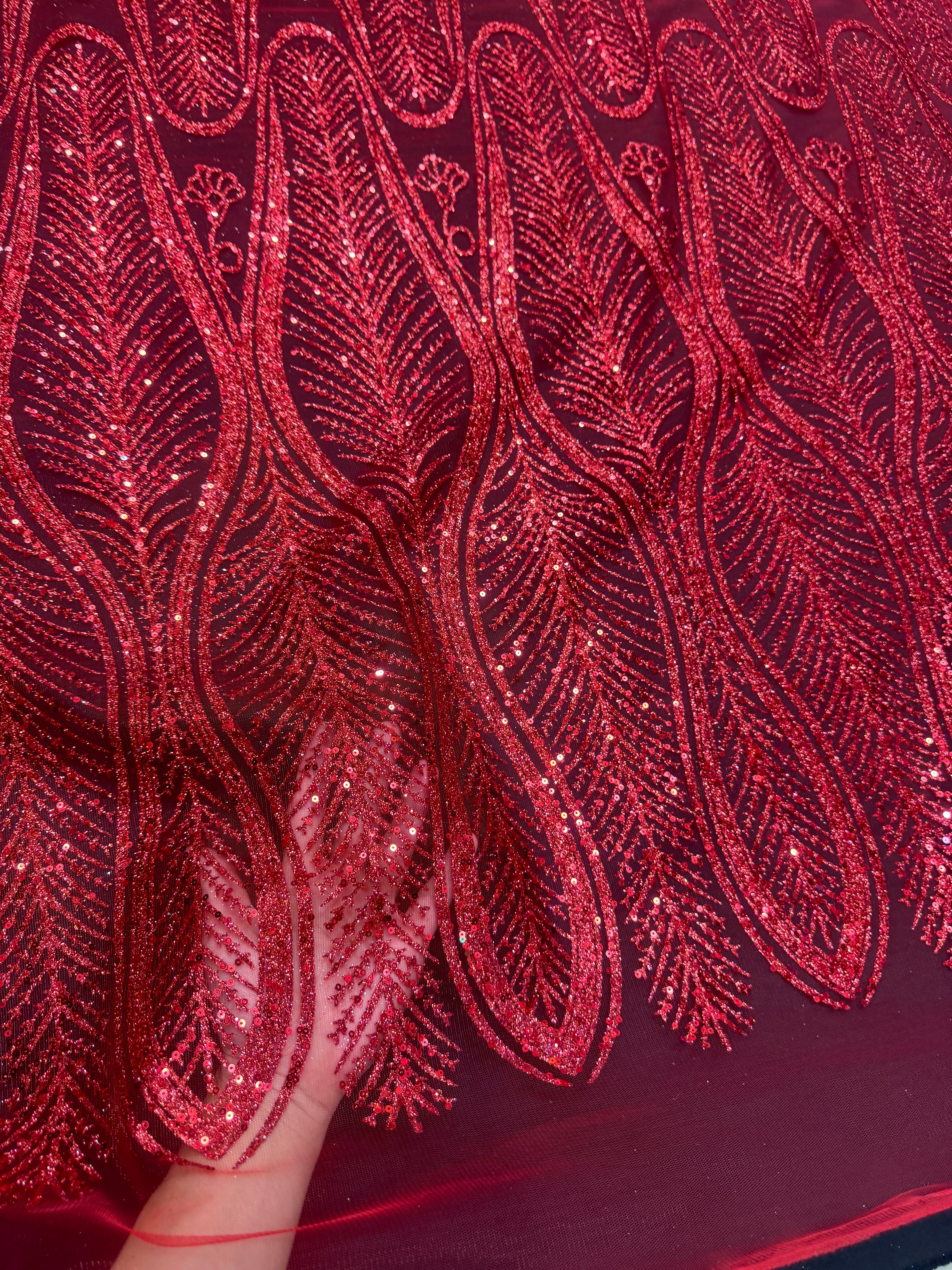Red Glitter Sequin Geometric Lace, Red mesh, nude lace mesh, lace mesh for woman, lace mesh for bride, lace mesh on sale, lace mesh on discount