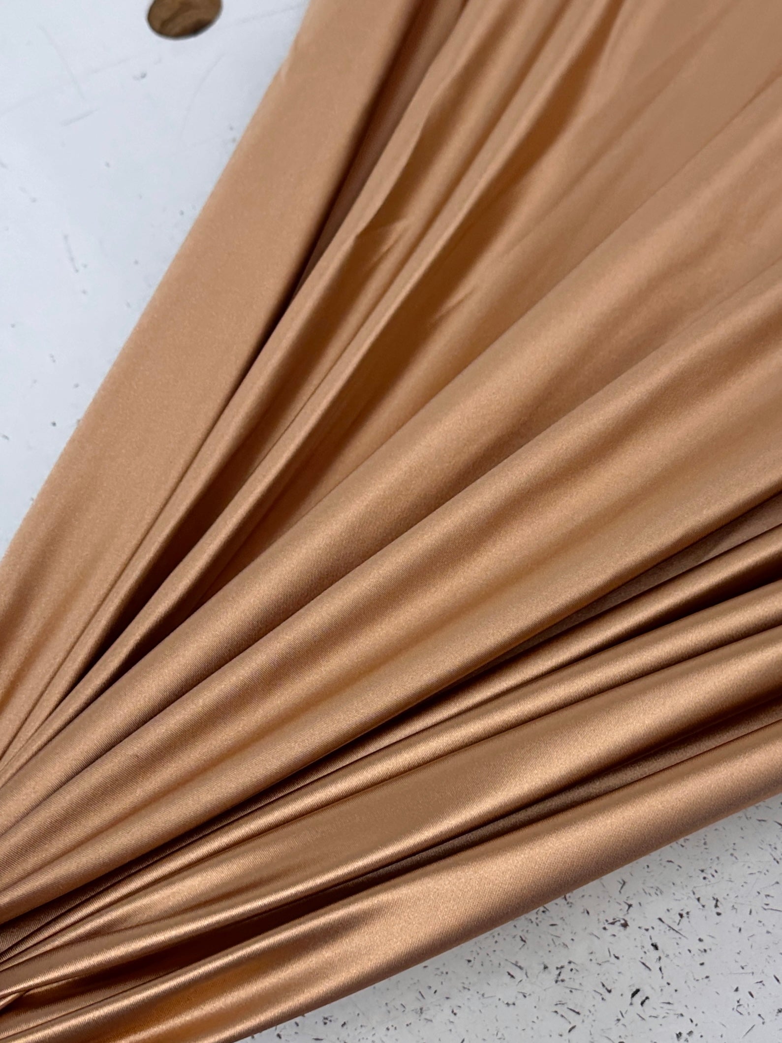 Mocha Nylon Spandex, Gold nylon spandex, 4 Way Stretch nylon spandex, Tan Spandex for Dress, shiny nylon spandex for woman, shiny nylon for bride, spandex for swim wear, premium spandex, spandex on sale, low price spandex