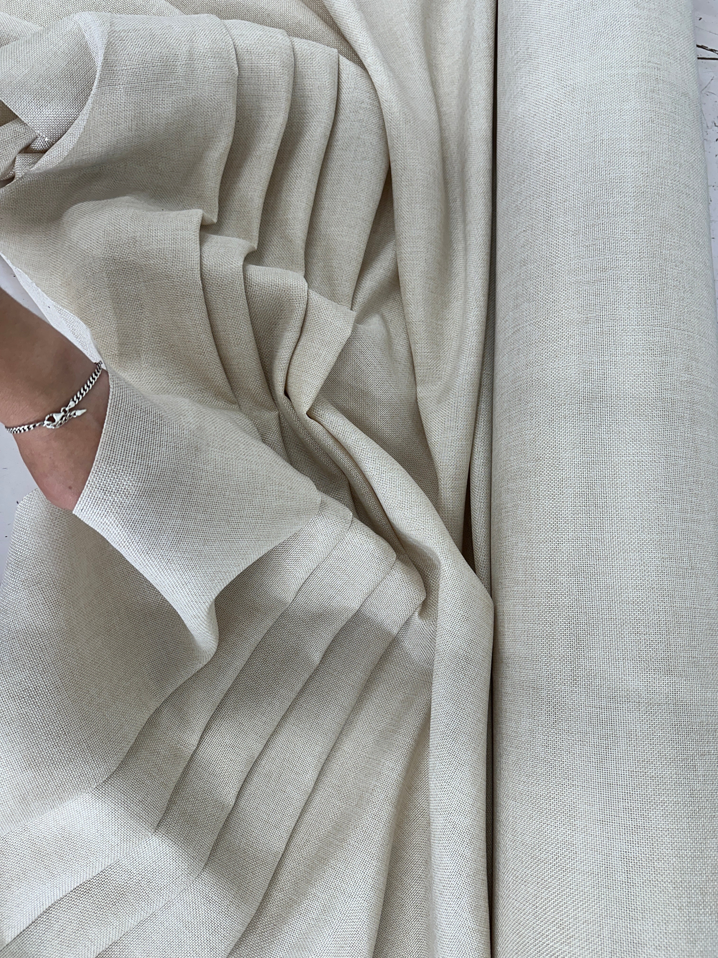 Champagne Faux Linen, Faux Linen, Linen Fabric by Yard, Linen Fabric, Linen Material, Premium Linen, Durable Fabric, Home Decor Fabric