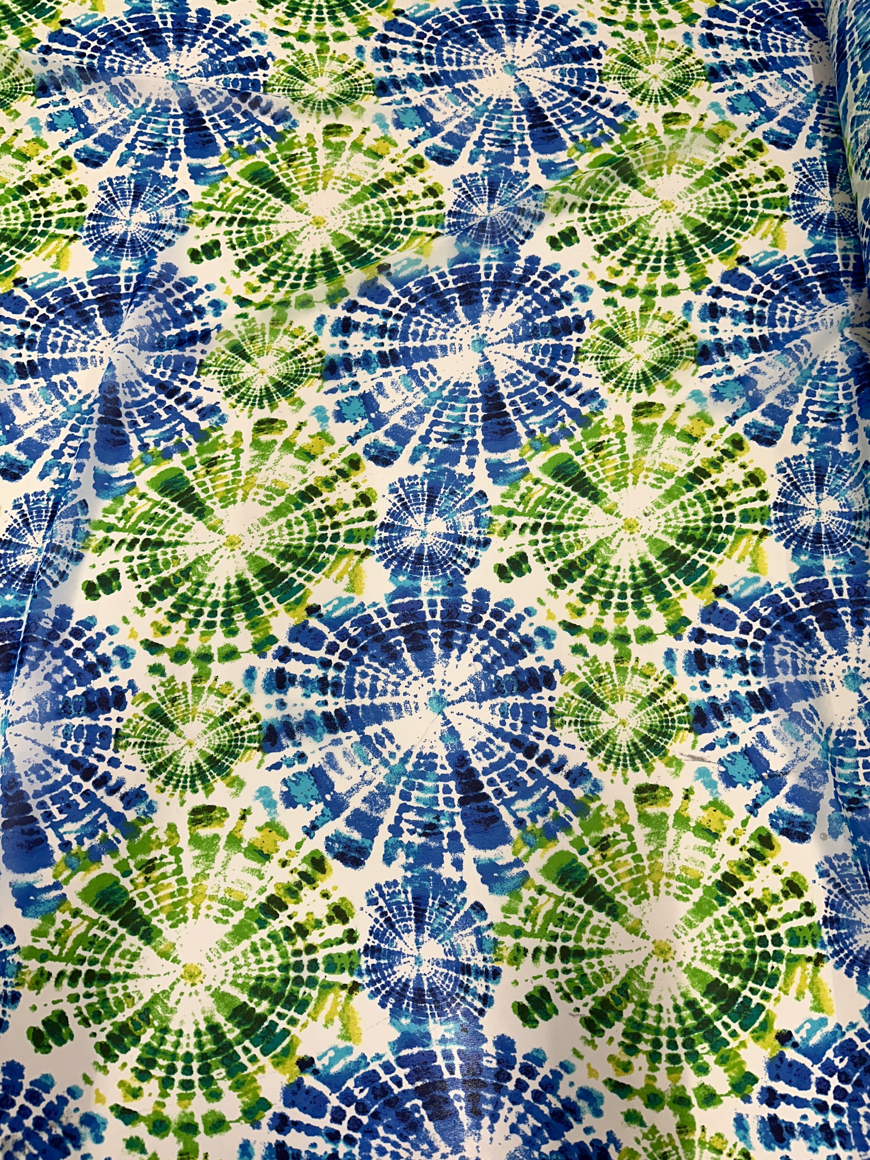 Tie Dye Blue Green Hi Multi Chiffon, online textile store, sewing, fabric store, sewing store, cheap fabric store, kiki textiles