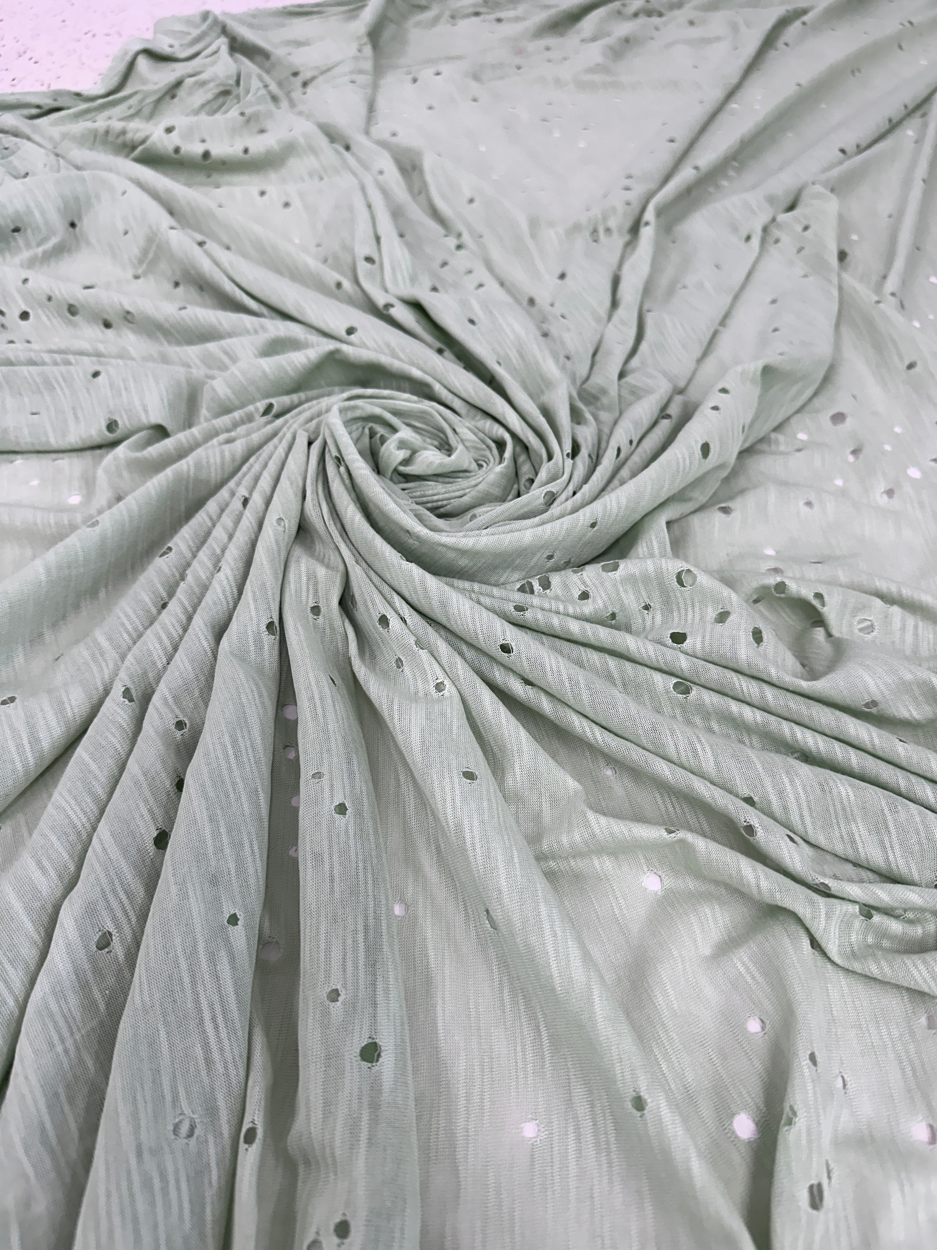 Sage Green Distressed Cotton Rayon Jersey, online textile store, sewing, fabric store, sewing store, cheap fabric store, kiki textiles