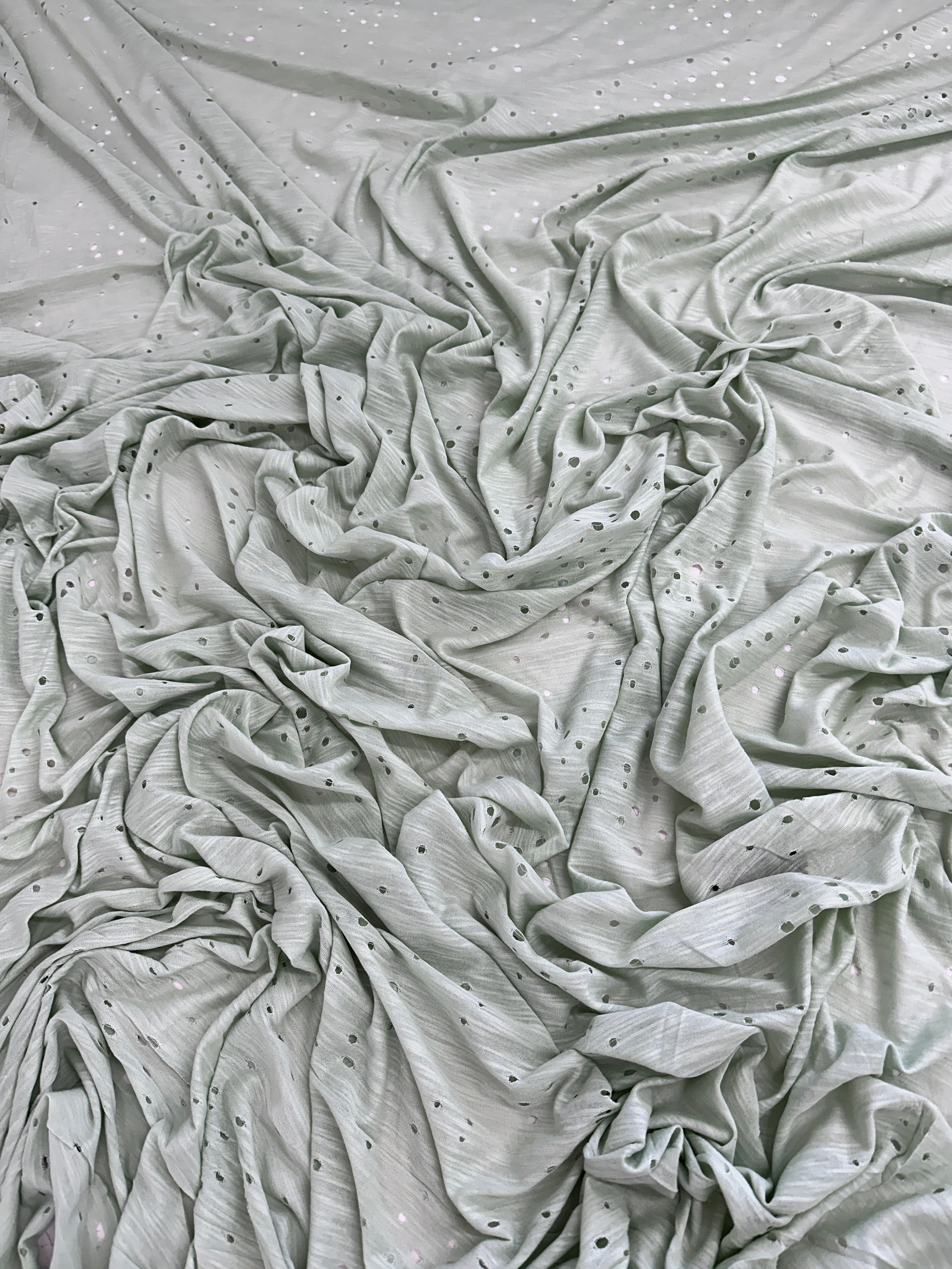 Sage Green Distressed Cotton Rayon Jersey, online textile store, sewing, fabric store, sewing store, cheap fabric store, kiki textiles