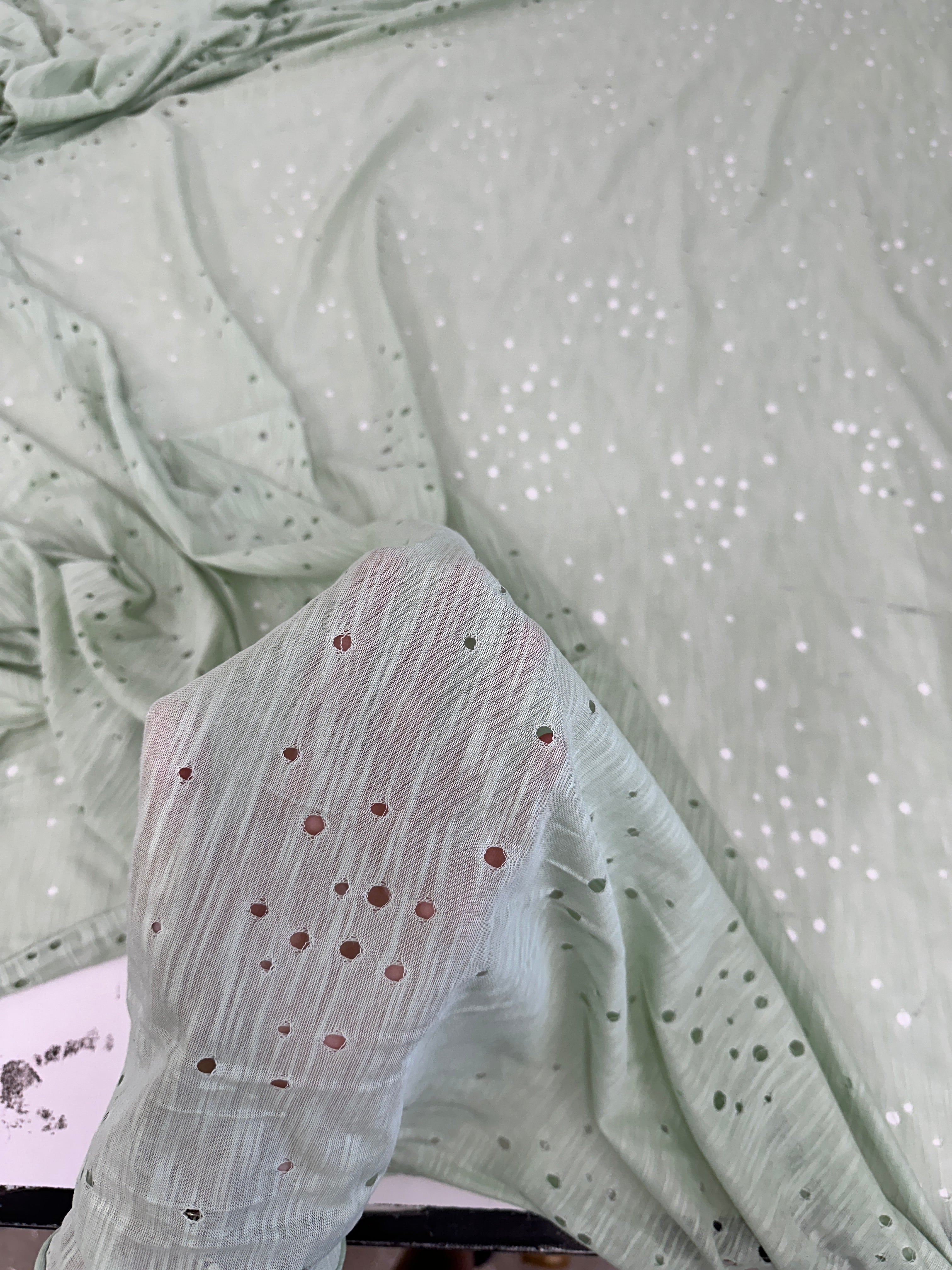 Sage Green Distressed Cotton Rayon Jersey, online textile store, sewing, fabric store, sewing store, cheap fabric store, kiki textiles