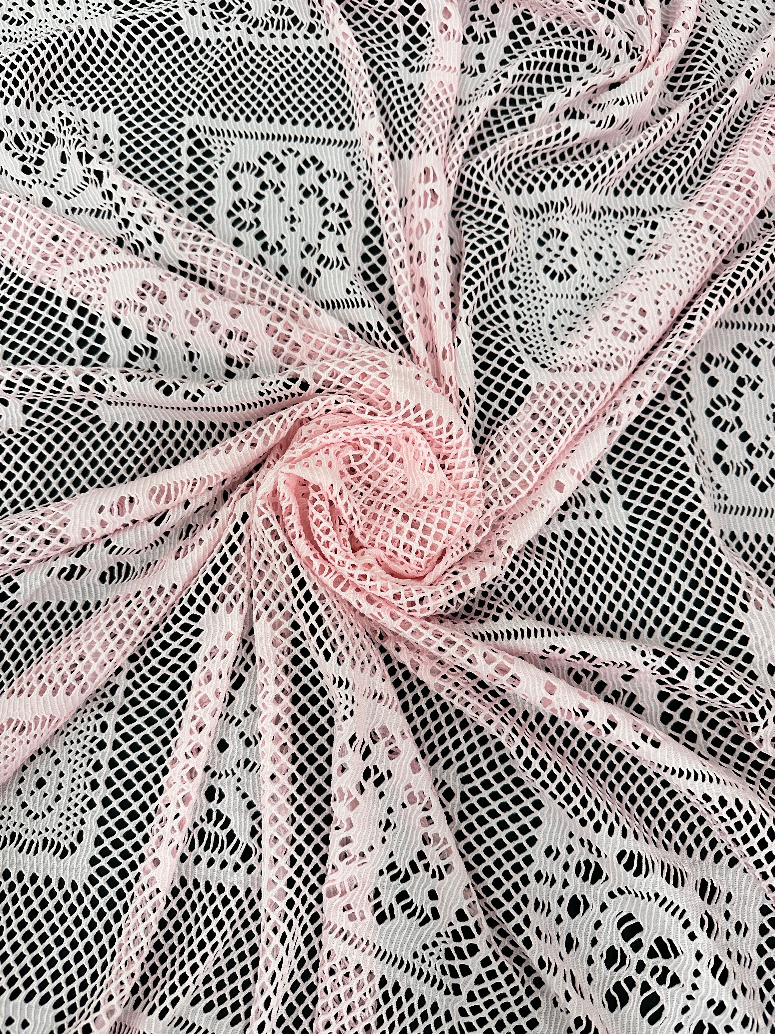 Baby Pink Geometric Crochet Hollow Out Knit, Baby Pink knit, Baby Pink 	Hollow knit, knit for woman, premium knit, knit in low price, knit on sale, knit on discount, knit for dresses