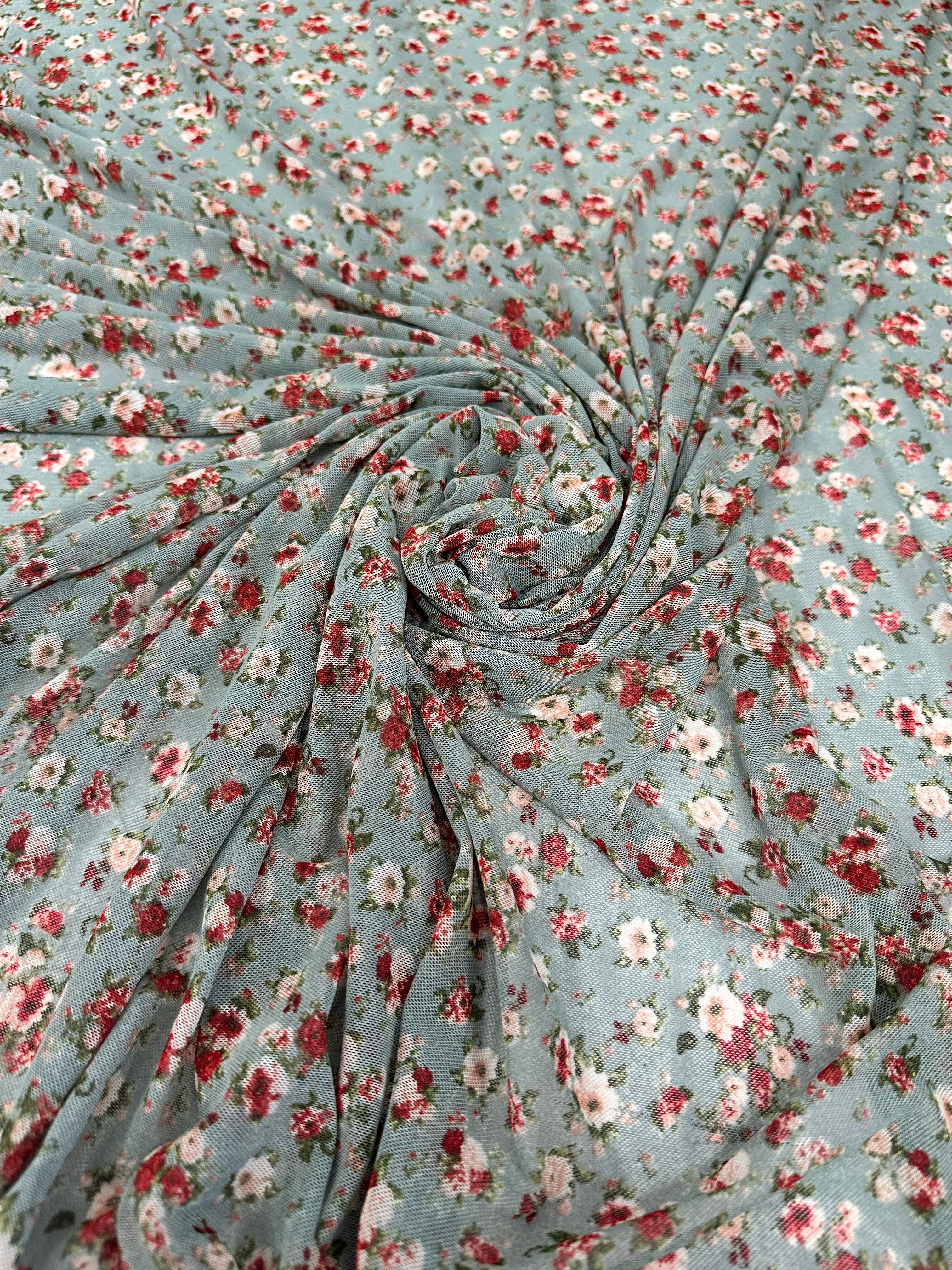 Sage Mini Flowers Print Power Mesh, Sage Power Mesh, nude lace mesh, lace mesh for woman, lace mesh for bride, lace mesh on sale, lace mesh on discount