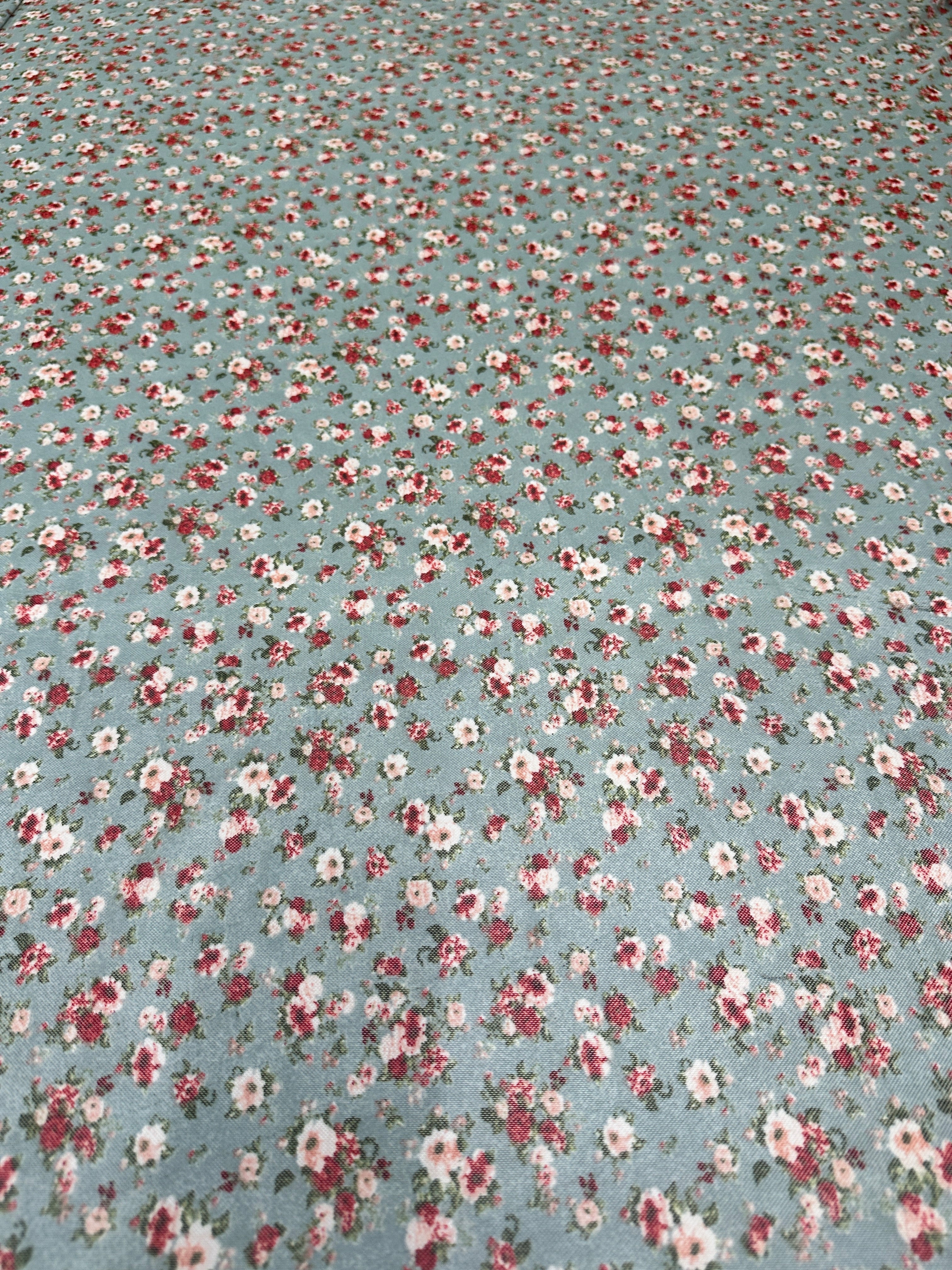 Sage Mini Flowers Print Power Mesh, online textile store, sewing, fabric store, sewing store, cheap fabric store, kiki textiles