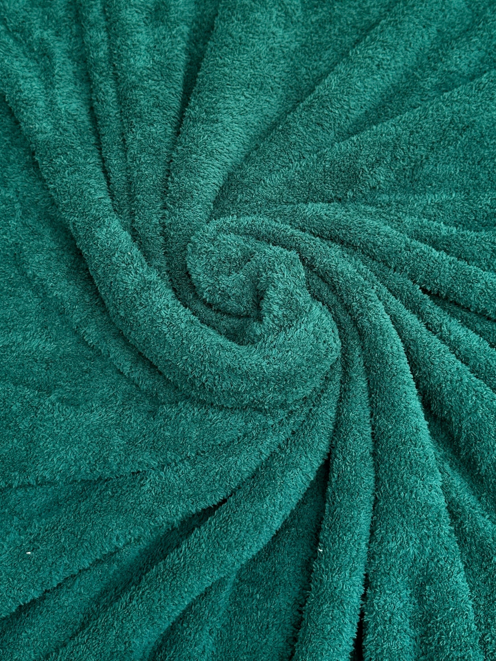 hunter green terry cloth knit, green terry cloth knit, dark green knit, light green knit, knit for woman, knit on sale, knit on discount, premium quality knit, best quality knit