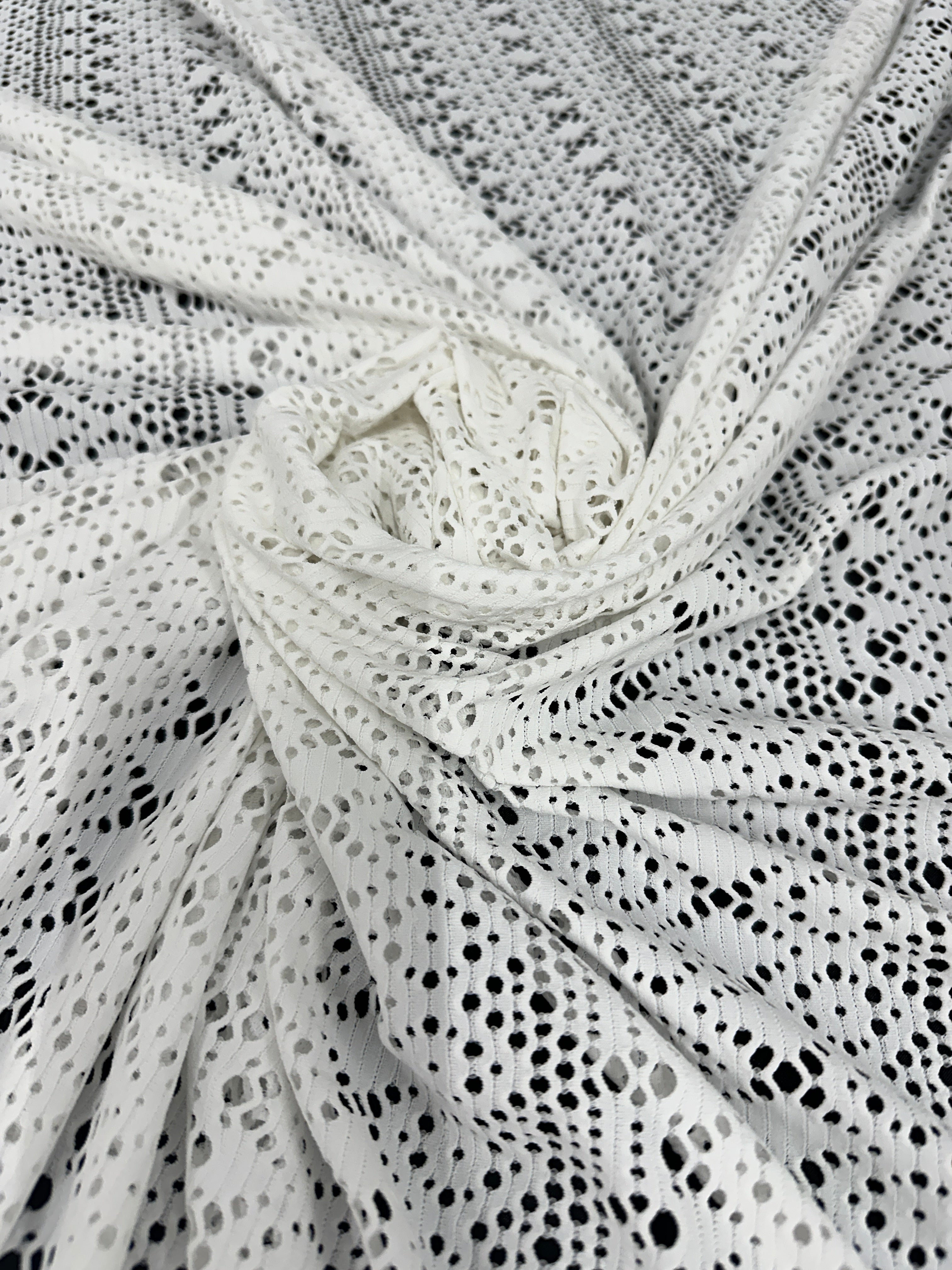 White Crochet Geometric Hollow Out Knit, online textile store, sewing, fabric store, sewing store, cheap fabric store, kiki textiles