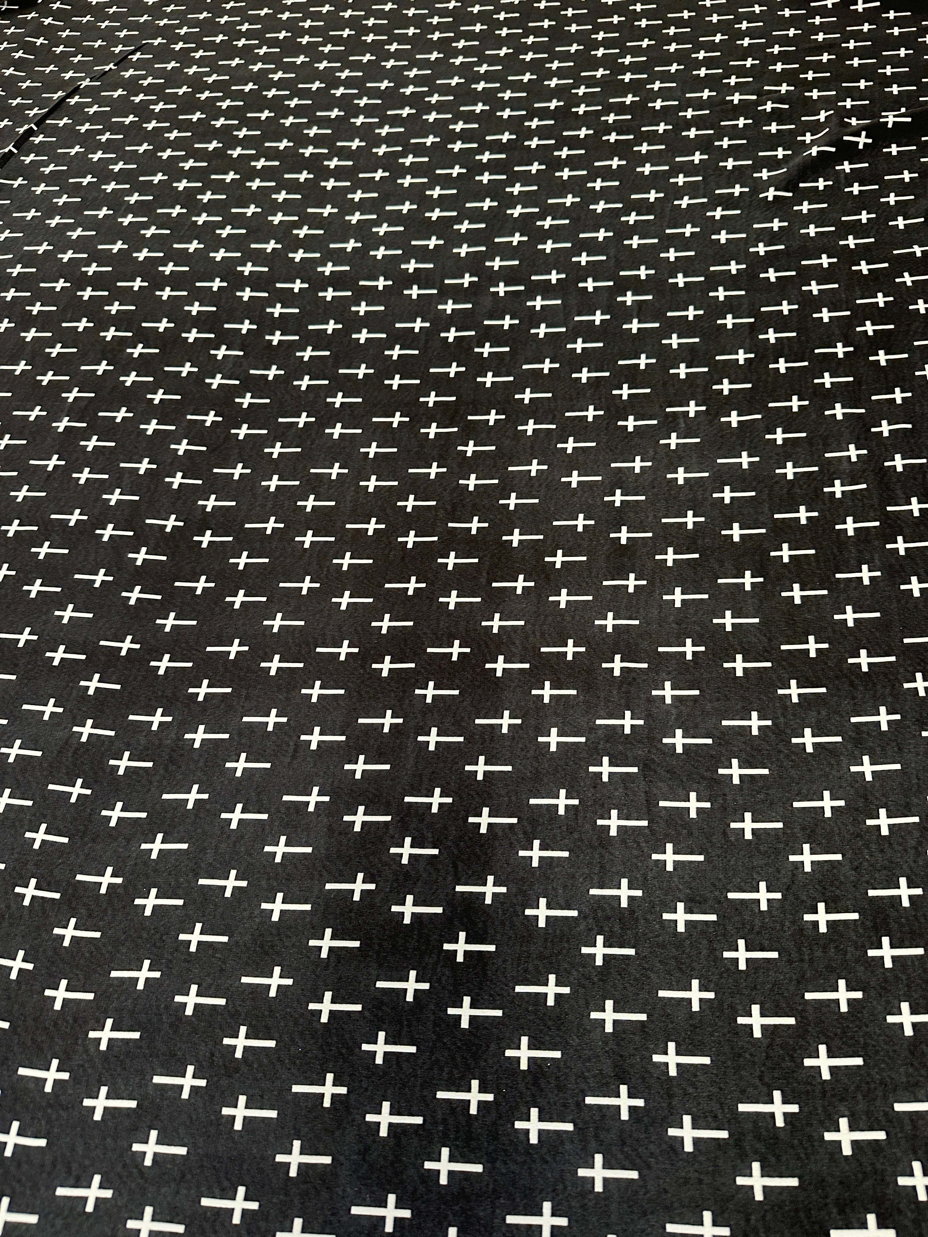 Black and White Cross Print Chiffon, Multicolor chiffon, Multicolor  organza, crystal chiffon, Crystal chiffon for woman, chiffon for bride, premium chiffon, chiffon in low price, chiffon for party wear, chiffon for gown