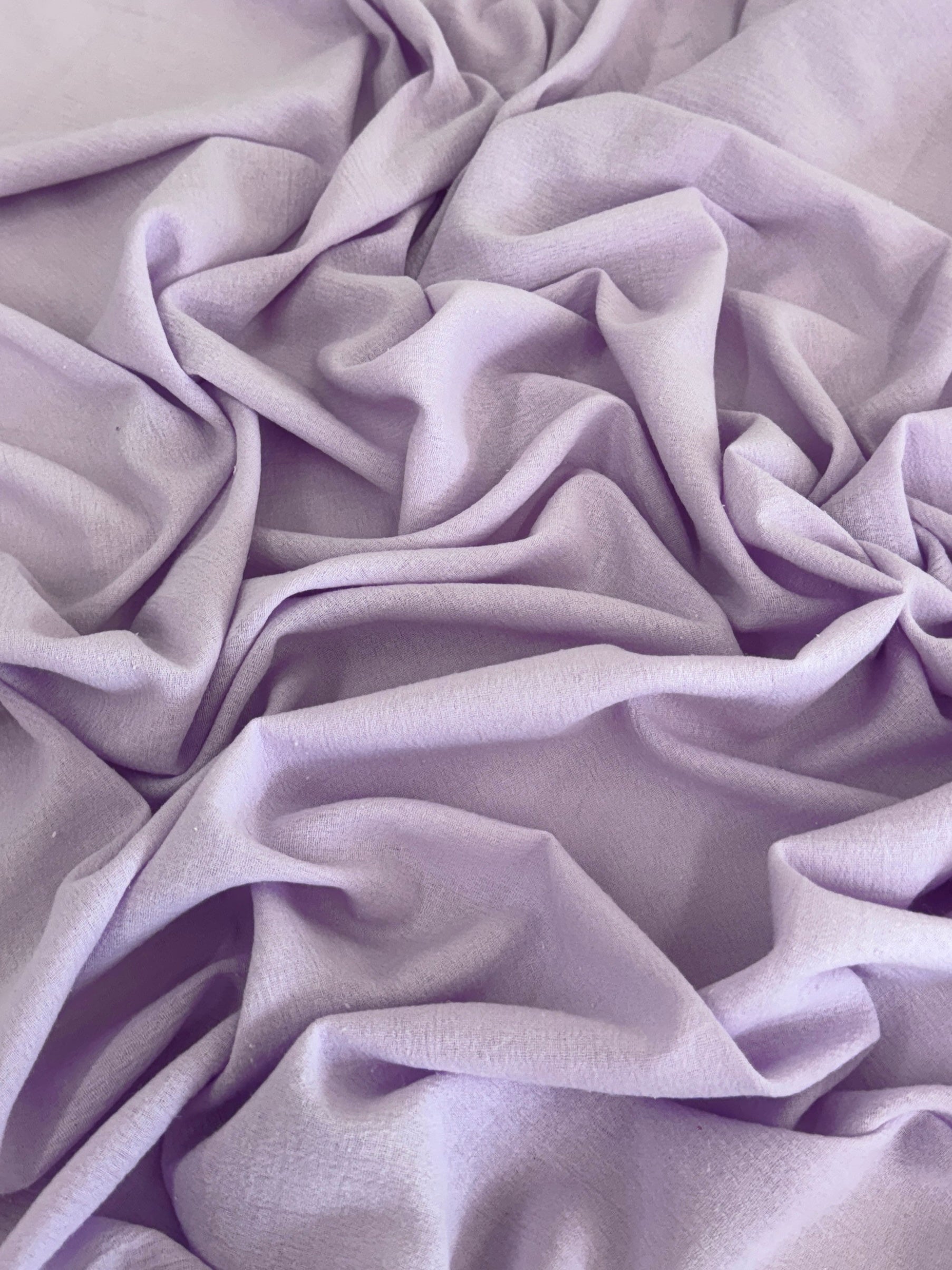 Lilac Cotton Gauze, Lilac Cotton, Organic cotton, Breathable fabric, Lightweight fabric,Fair trade cotton, Cotton yarn, Gauze fabric, Cotton fashion, Tie-dye fabric