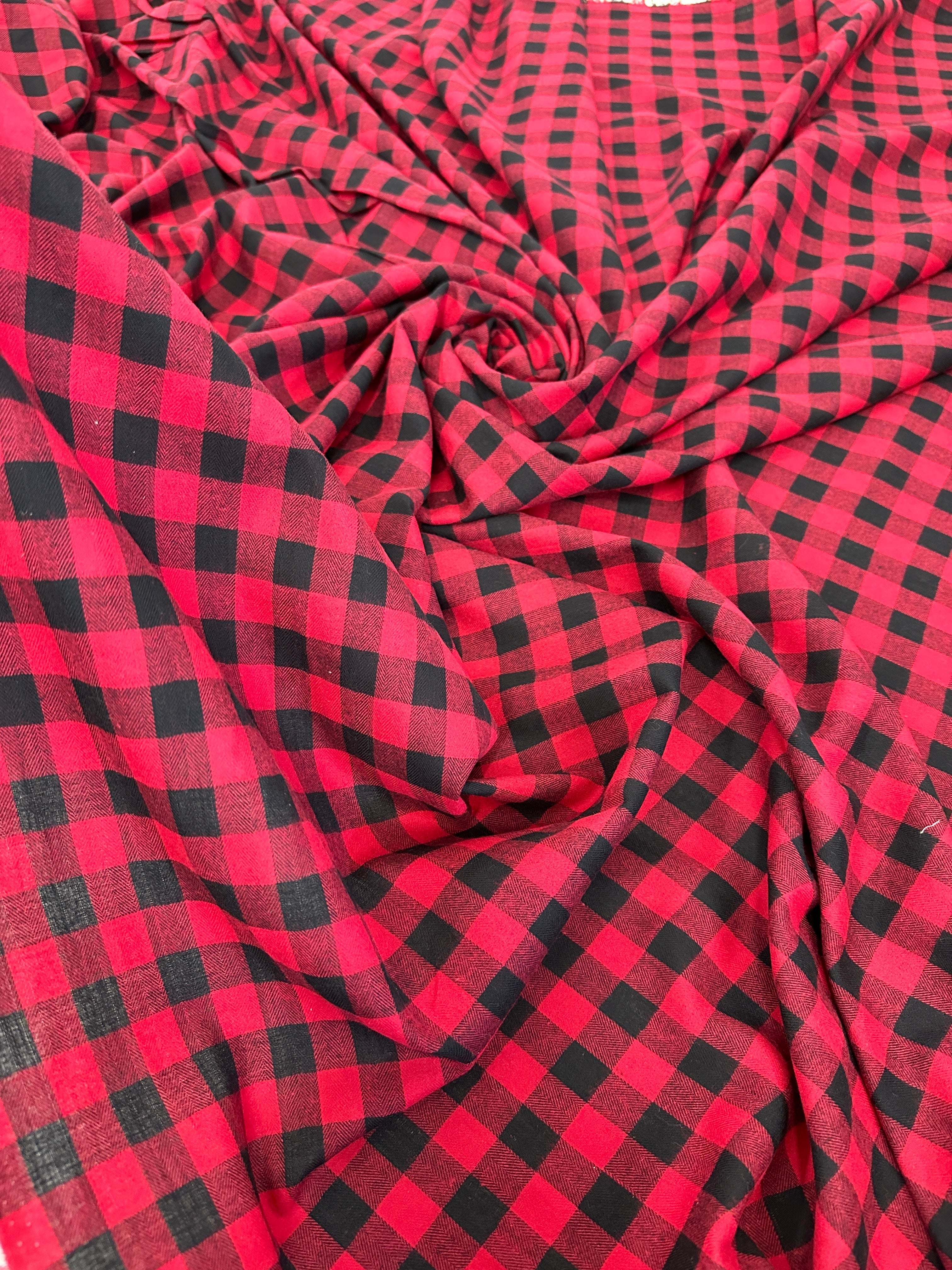 Black Red Woven Checkered Wool Blend, Wool Blend, wool fabric, blend wool fabric, winter fabric, Woven fabric, Fabric on Sale, Warm Wool, Stylish Wool