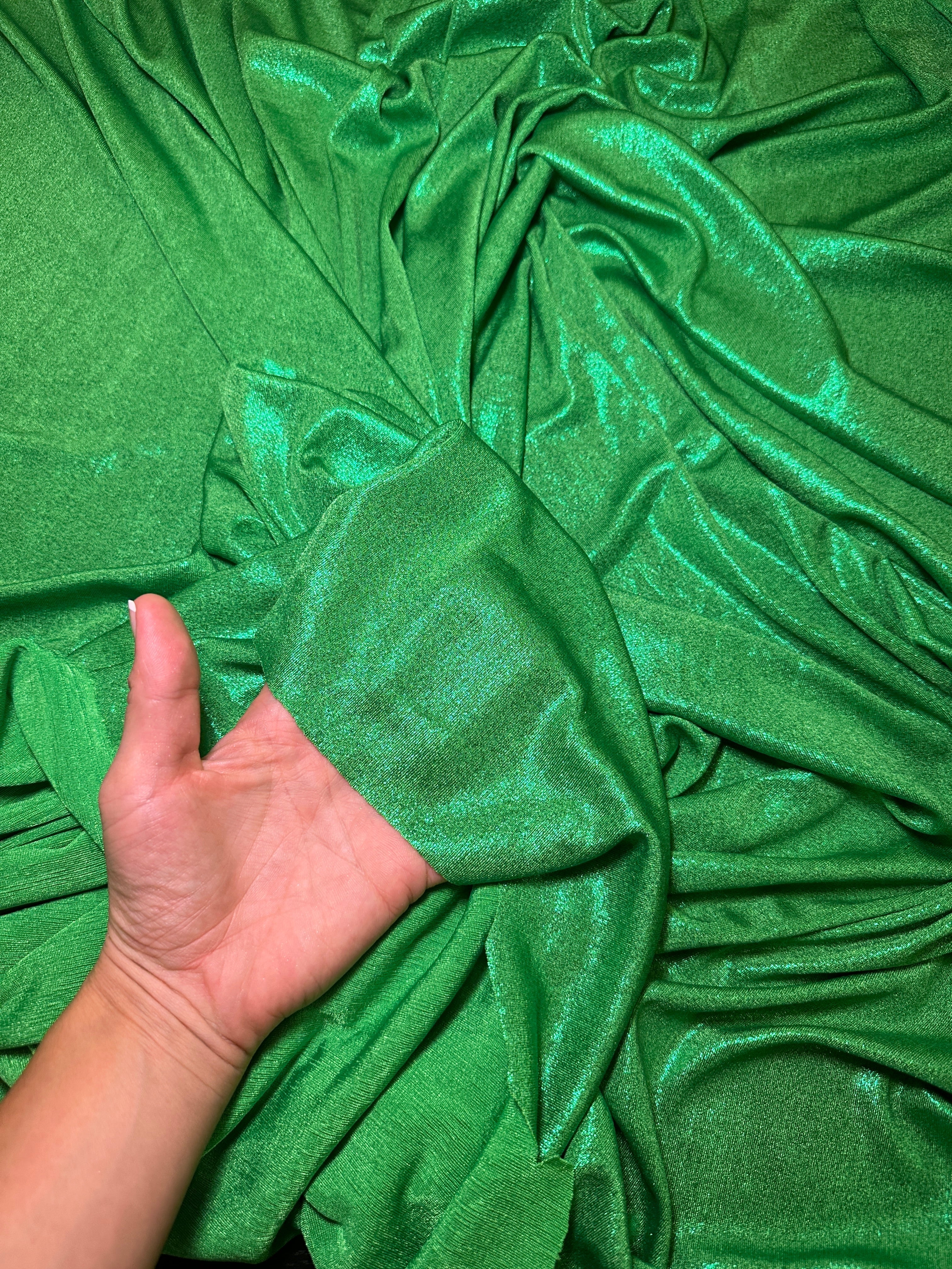 apple green slinky foiled jersey, green foiled jersey, dark green foiled jersey, light green foiled jersey, foiled jersey for woman, foiled jersey on sale, foiled jersey on discount, best quality foiled jersey