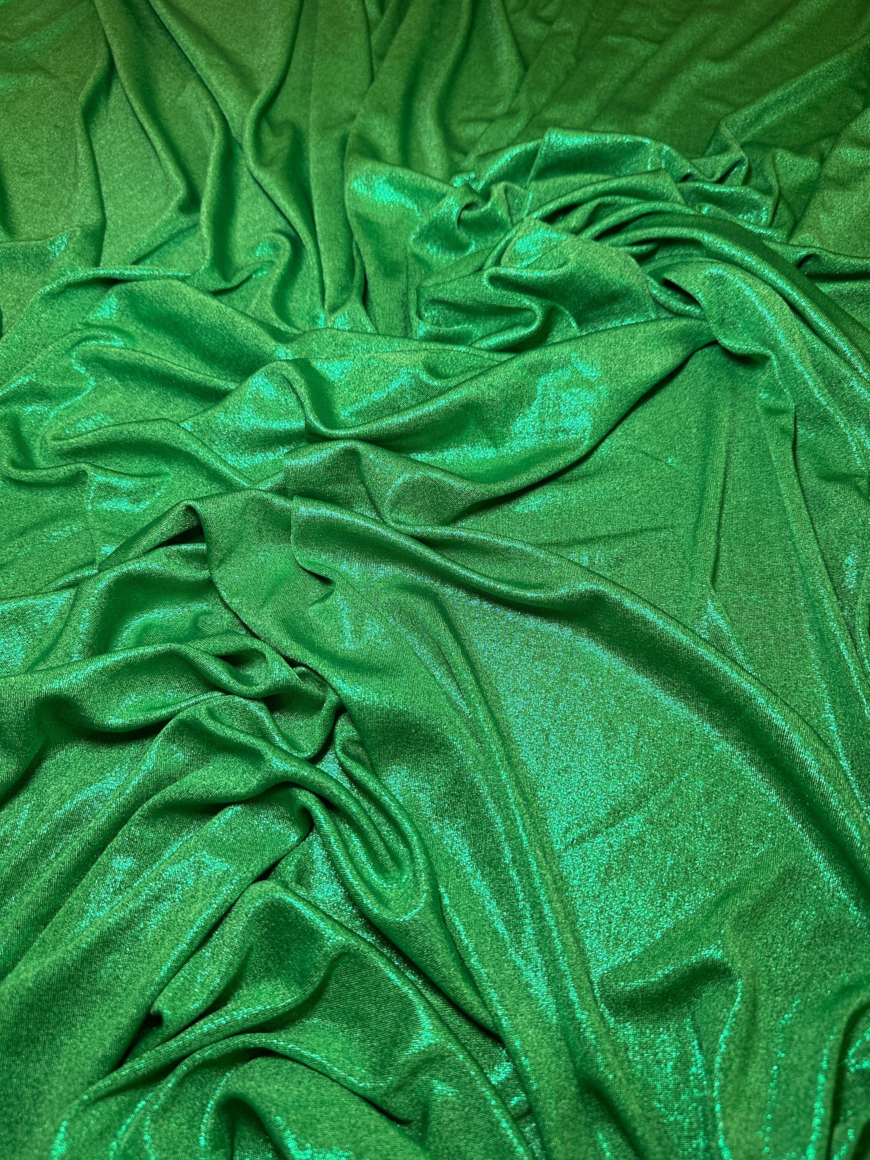 apple green slinky foiled jersey, green foiled jersey, dark green foiled jersey, light green foiled jersey, foiled jersey for woman, foiled jersey on sale, foiled jersey on discount, best quality foiled jersey