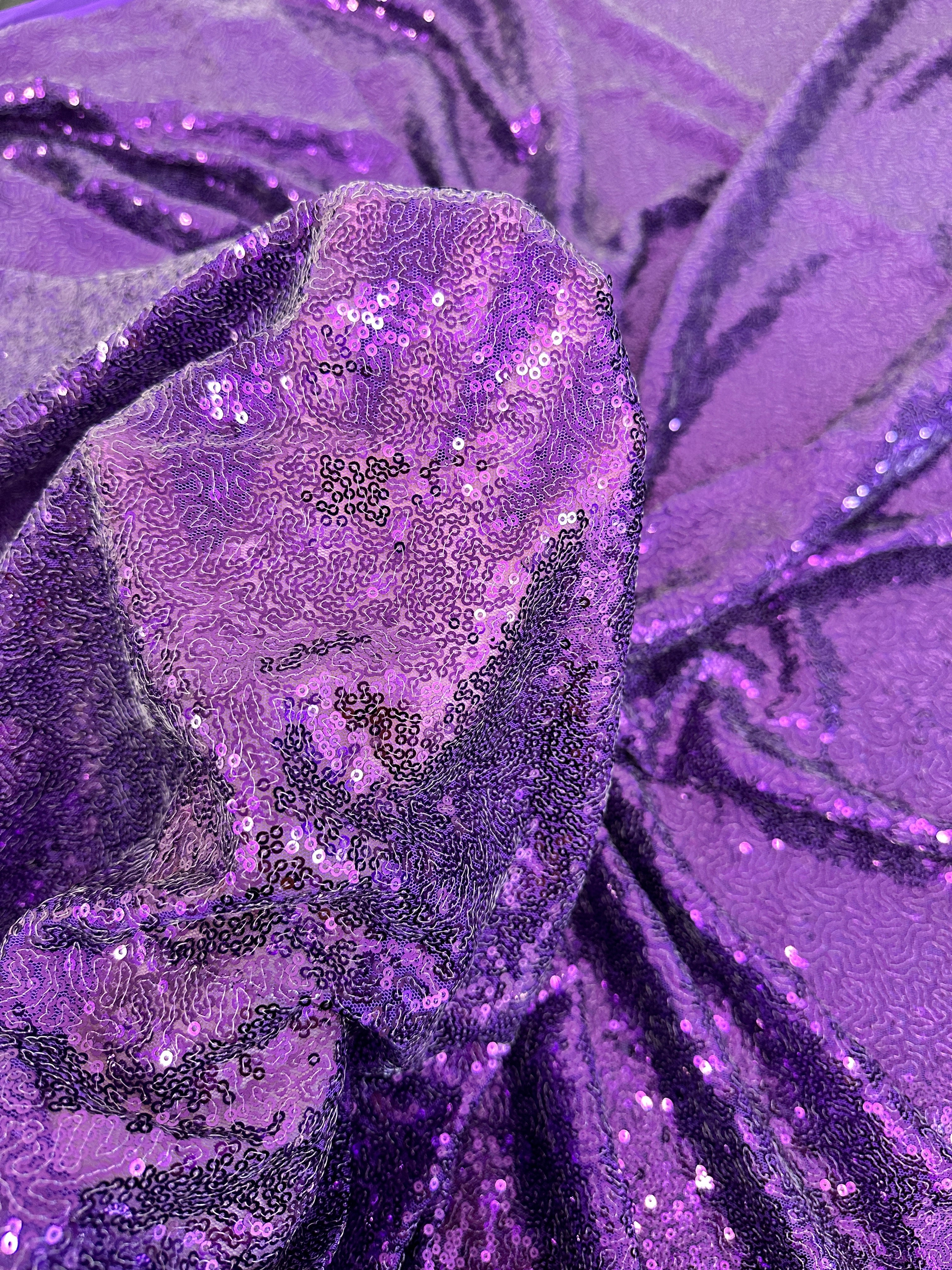 Purple Sequin Mesh, Shop Fabrics Online, Sewing, Fabric Store, Sewing Store, Cheap Fabric Store, Kiki Textiles, Textile by the Yard