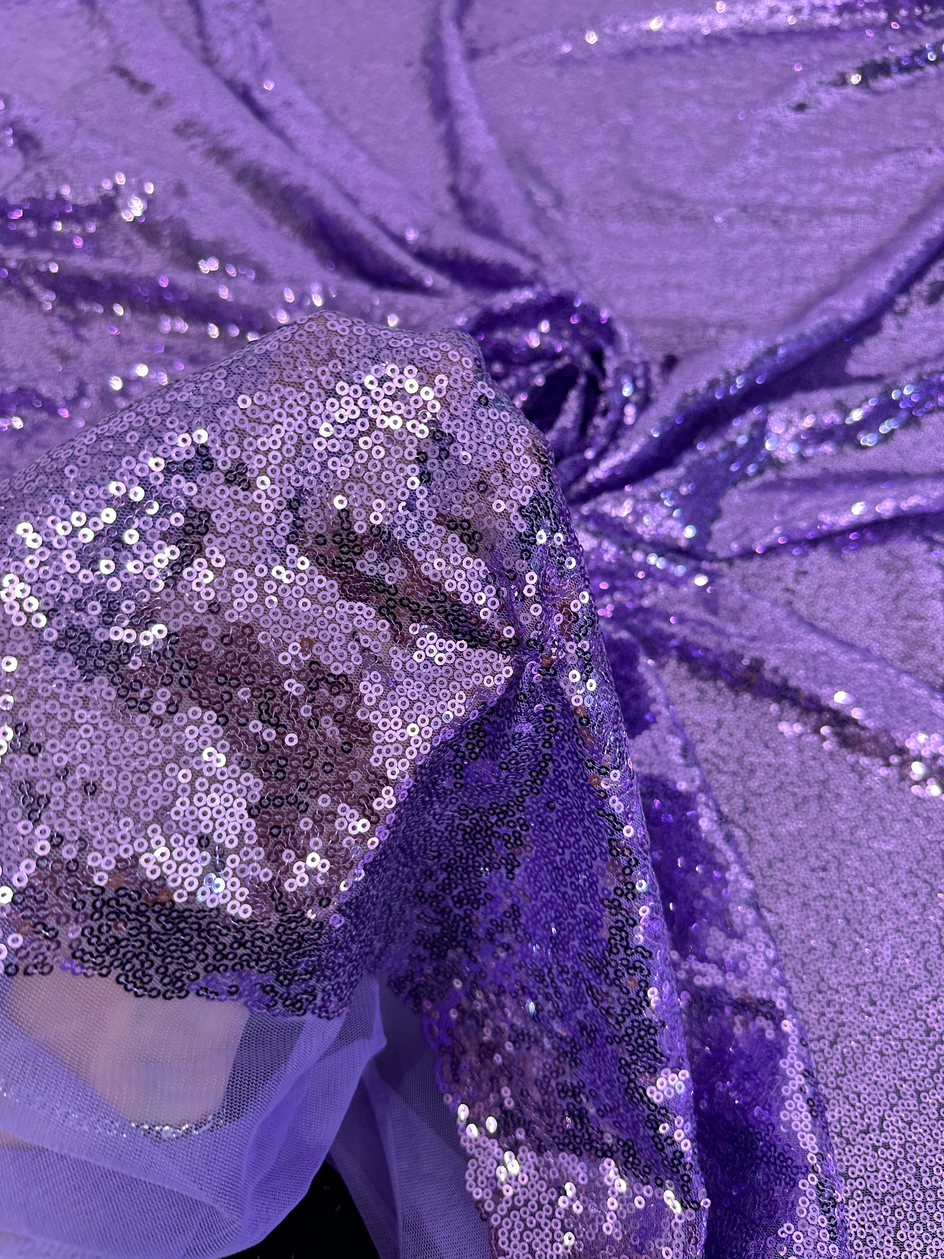 Lavender Sequin on Mesh, Shop Fabrics Online, Sewing, Fabric Store, Sewing Store, Cheap Fabric Store, Kiki Textiles, Textile by the Yard