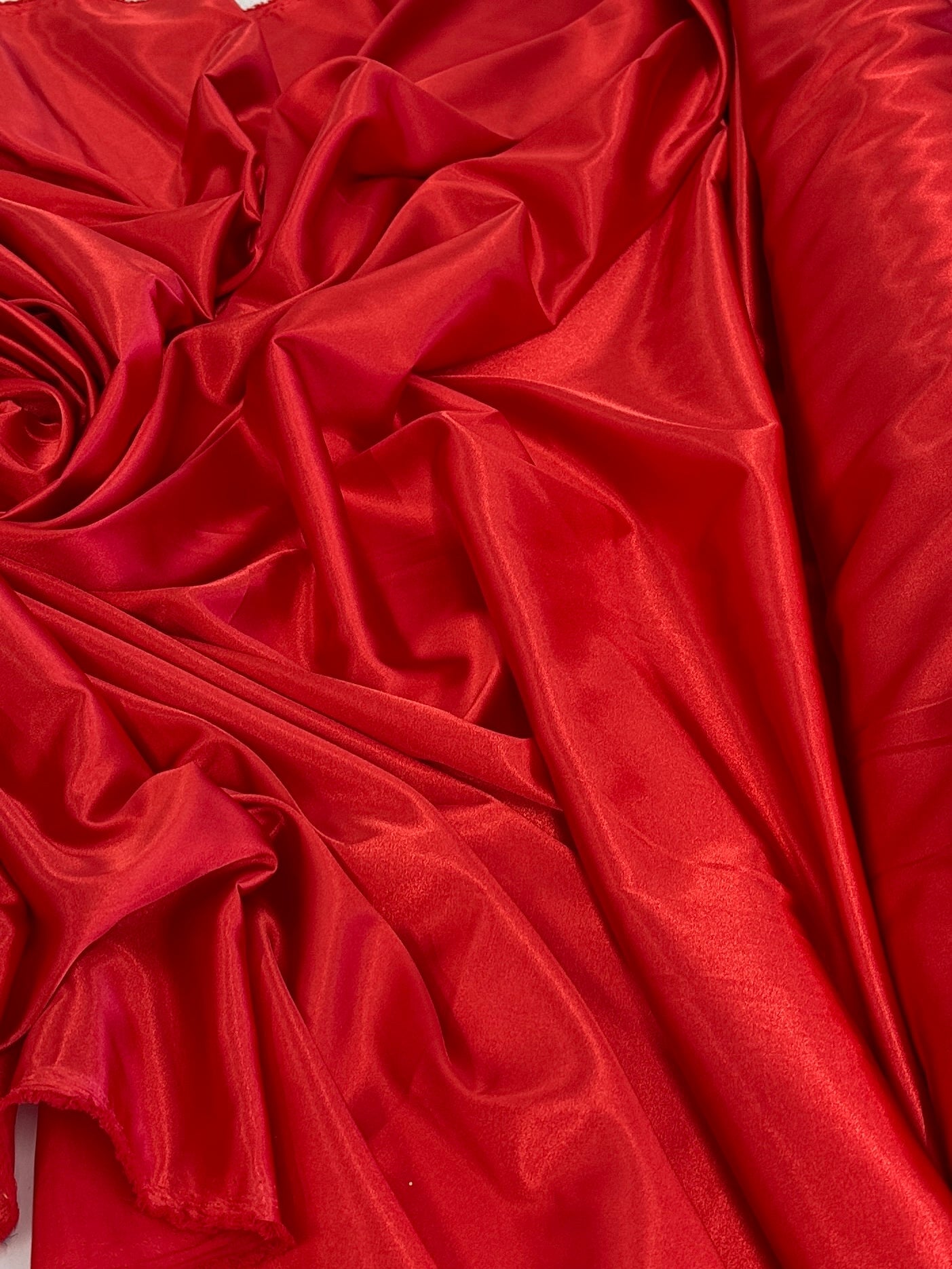 Red Luxury Silky Satin, Luxury Silky Satin, Silky Satin, Premium Stretch Crepe Back Satin, Satin for Bride, Satin for Women, Satin in Low Price, Cheap Satin, Satin on Sale