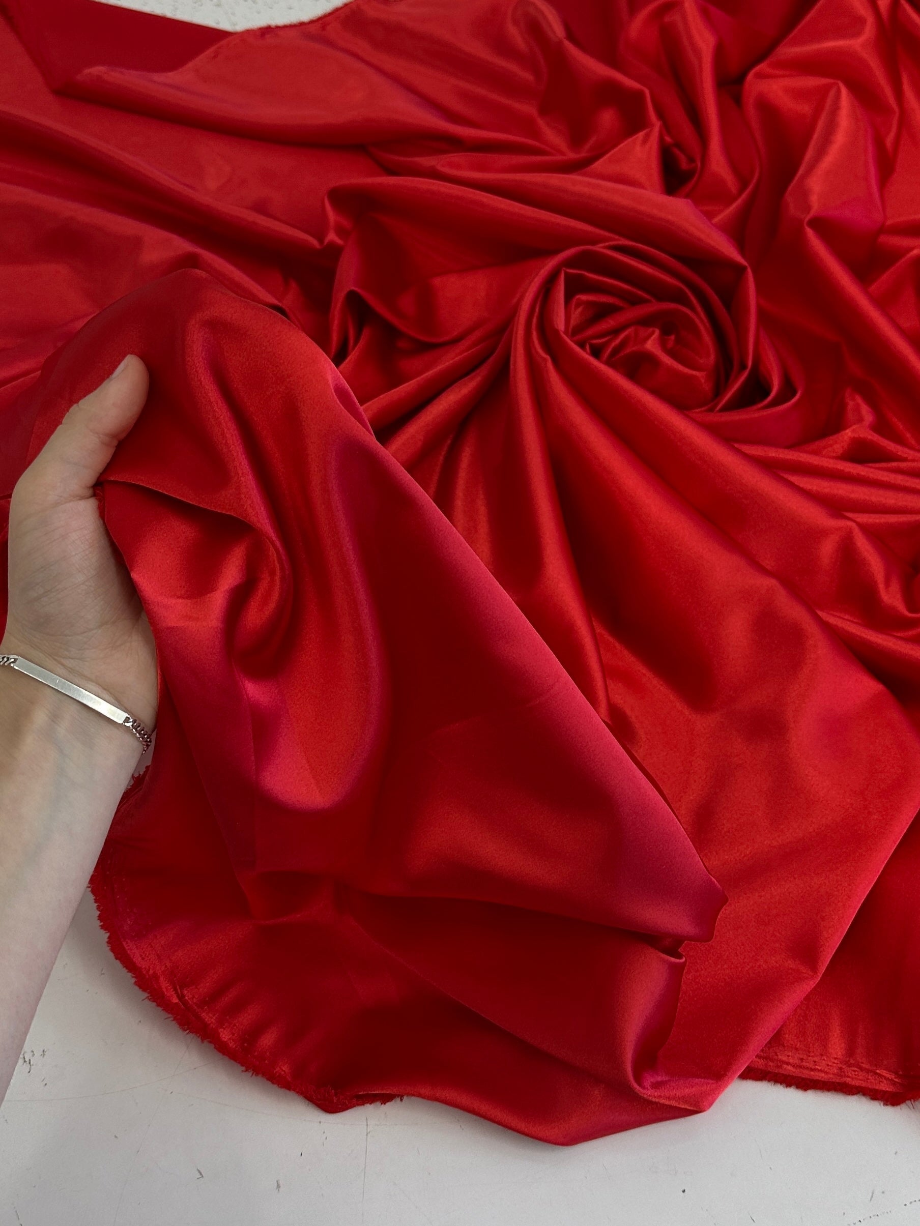 Red Luxury Silky Satin, Shop Fabrics Online, Sewing, Fabric Store, Sewing Store, Cheap Fabric Store, Kiki Textiles, Textile by the Yard
