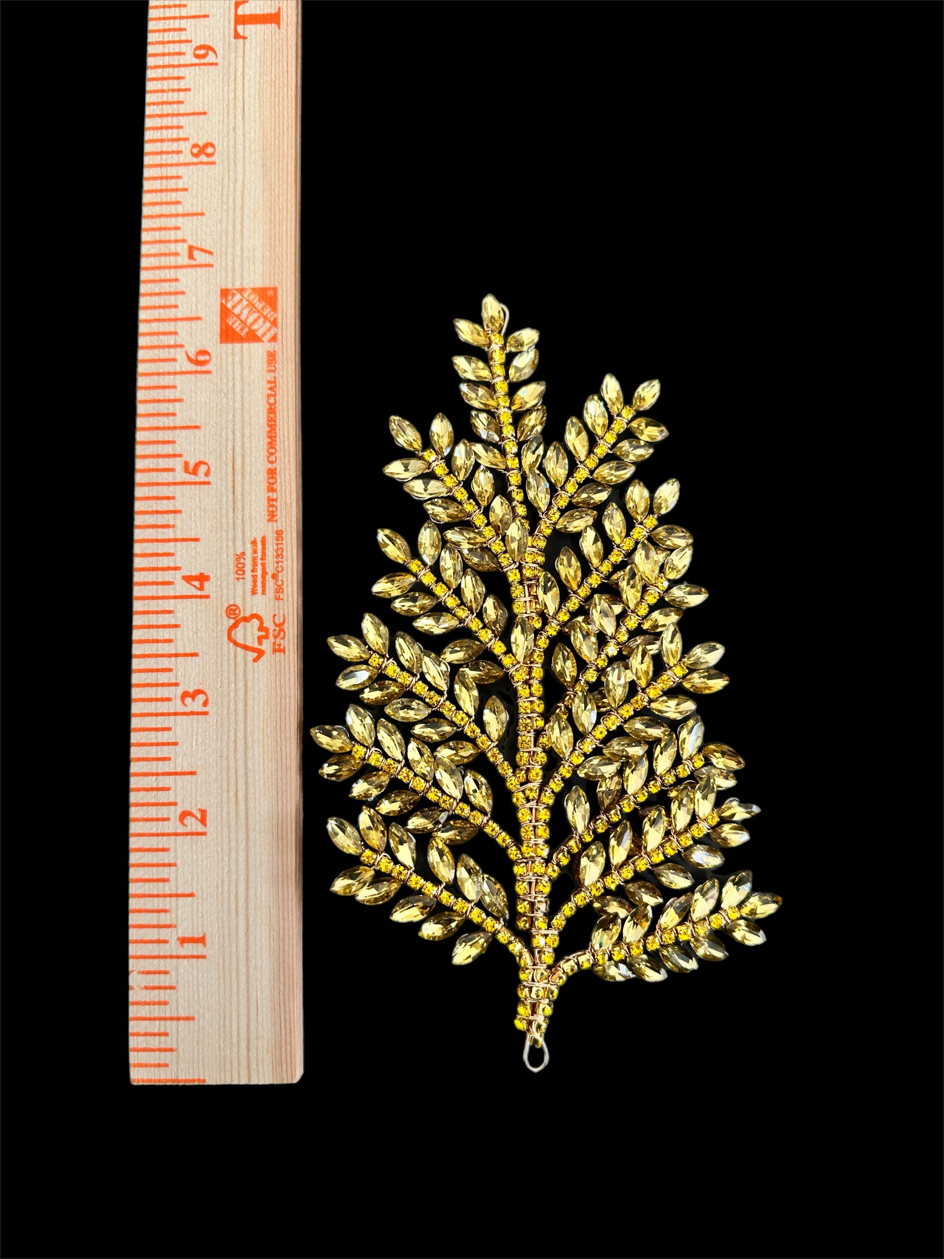 Barbara Gold Silver Bridal Leaves Rhinestone Applique, Sewing, Fabric Store, Sewing Store, Cheap Fabric Store, Kiki Textiles, Textile by the Yard