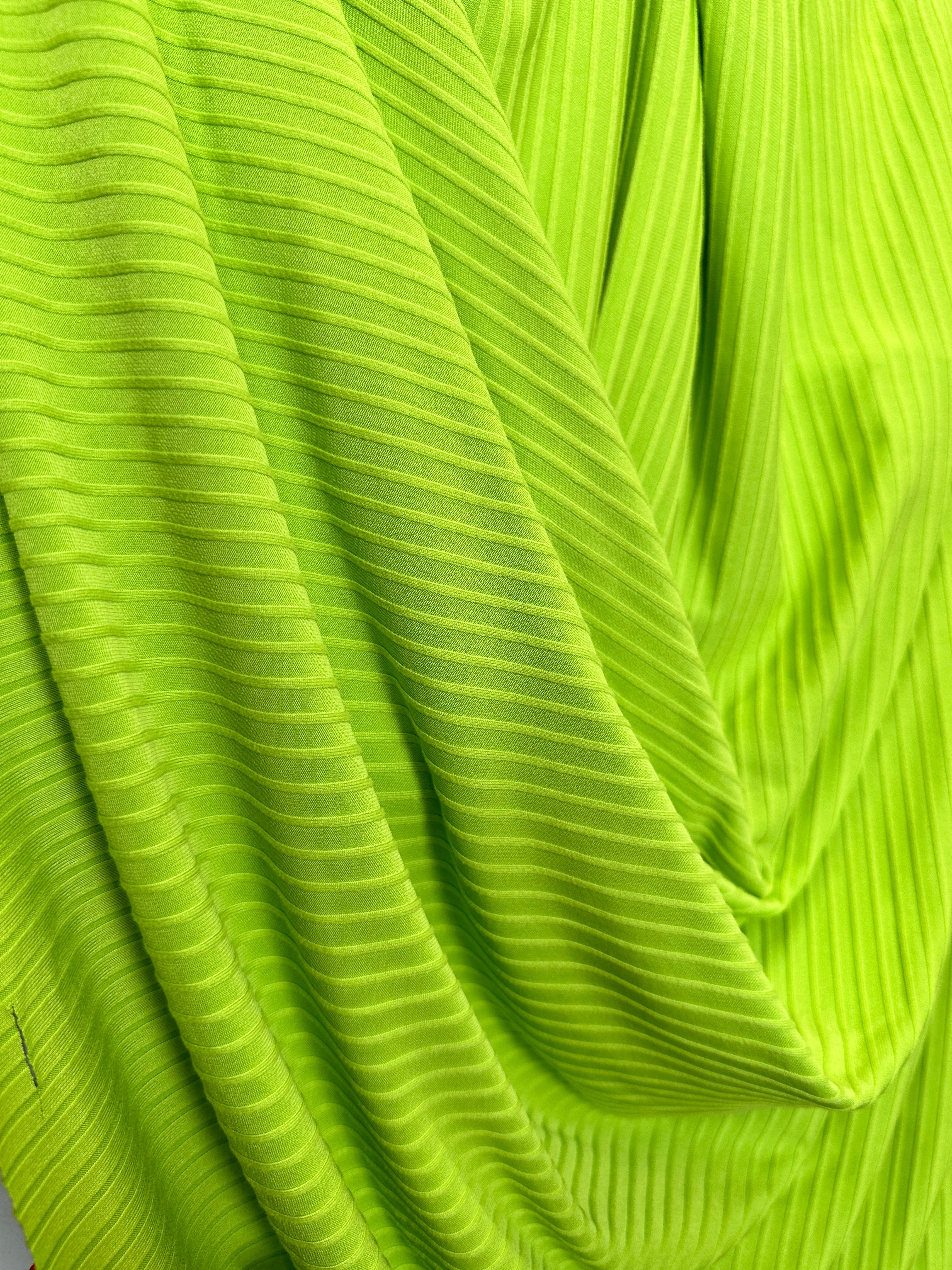 Lime Green Rib Knit, Textured Fabric, Rib Knit for woman, premium Rib Knit, knit in low price, knit on sale, knit on discount, knit for dresses