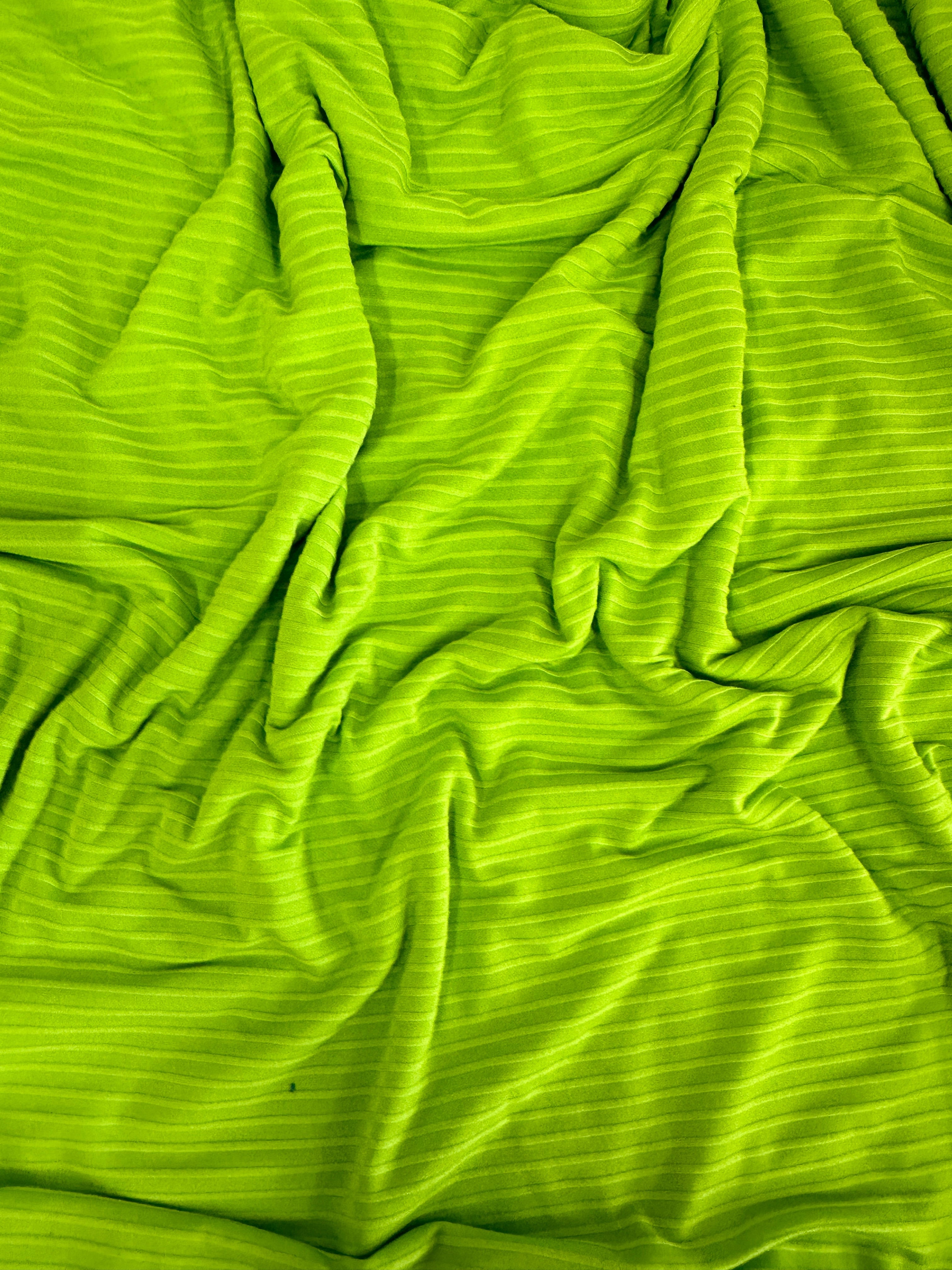 Lime Green Rib Knit, Textured Fabric, Rib Knit for woman, premium Rib Knit, knit in low price, knit on sale, knit on discount, knit for dresses