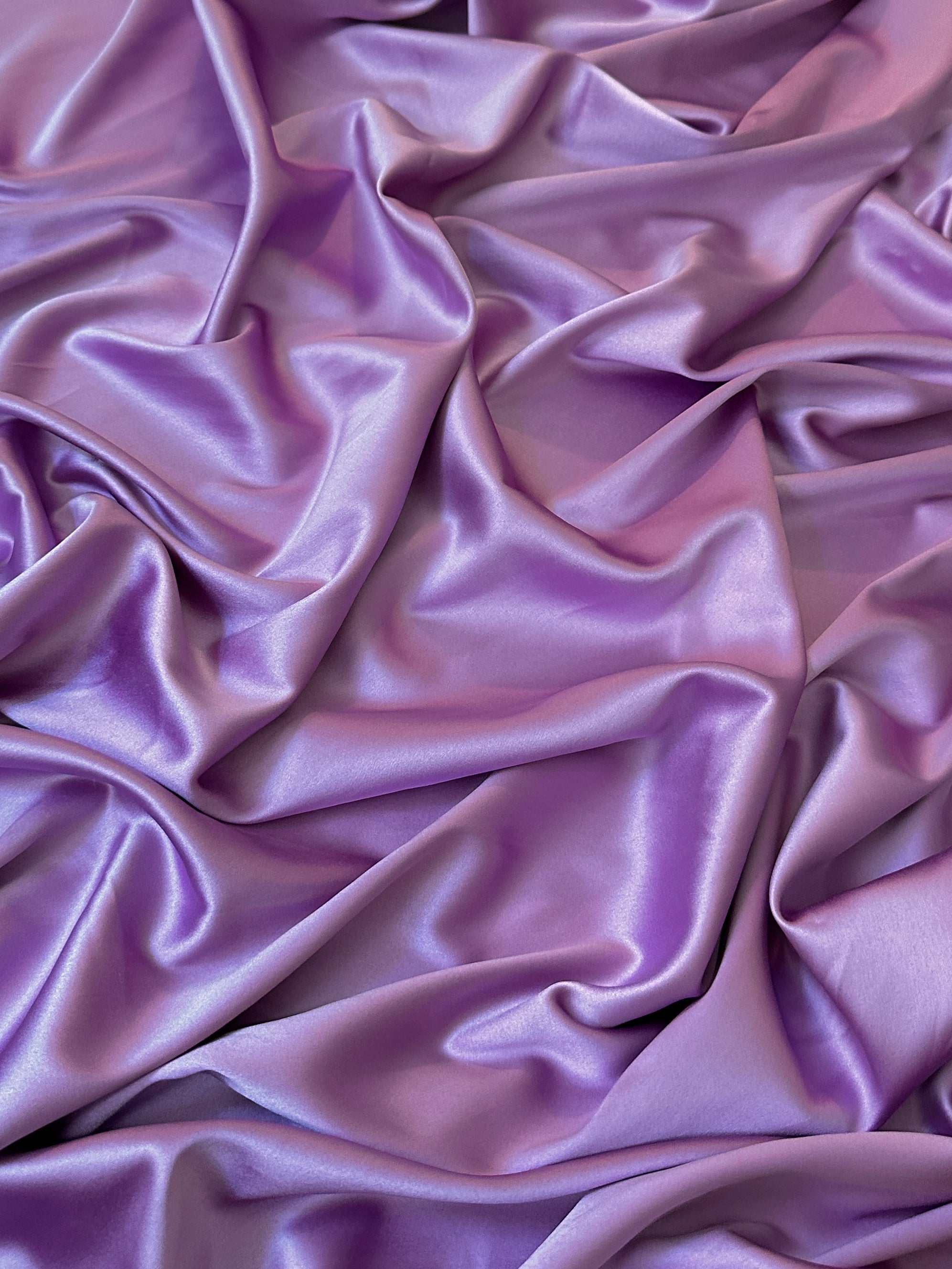 lavender stretch crepe back satin, mauve stretch crepe back satin, purple stretch crepe back satin, premium stretch crepe back satin, satin for bride, satin for woman, satin in low price, cheap satin, satin on sale