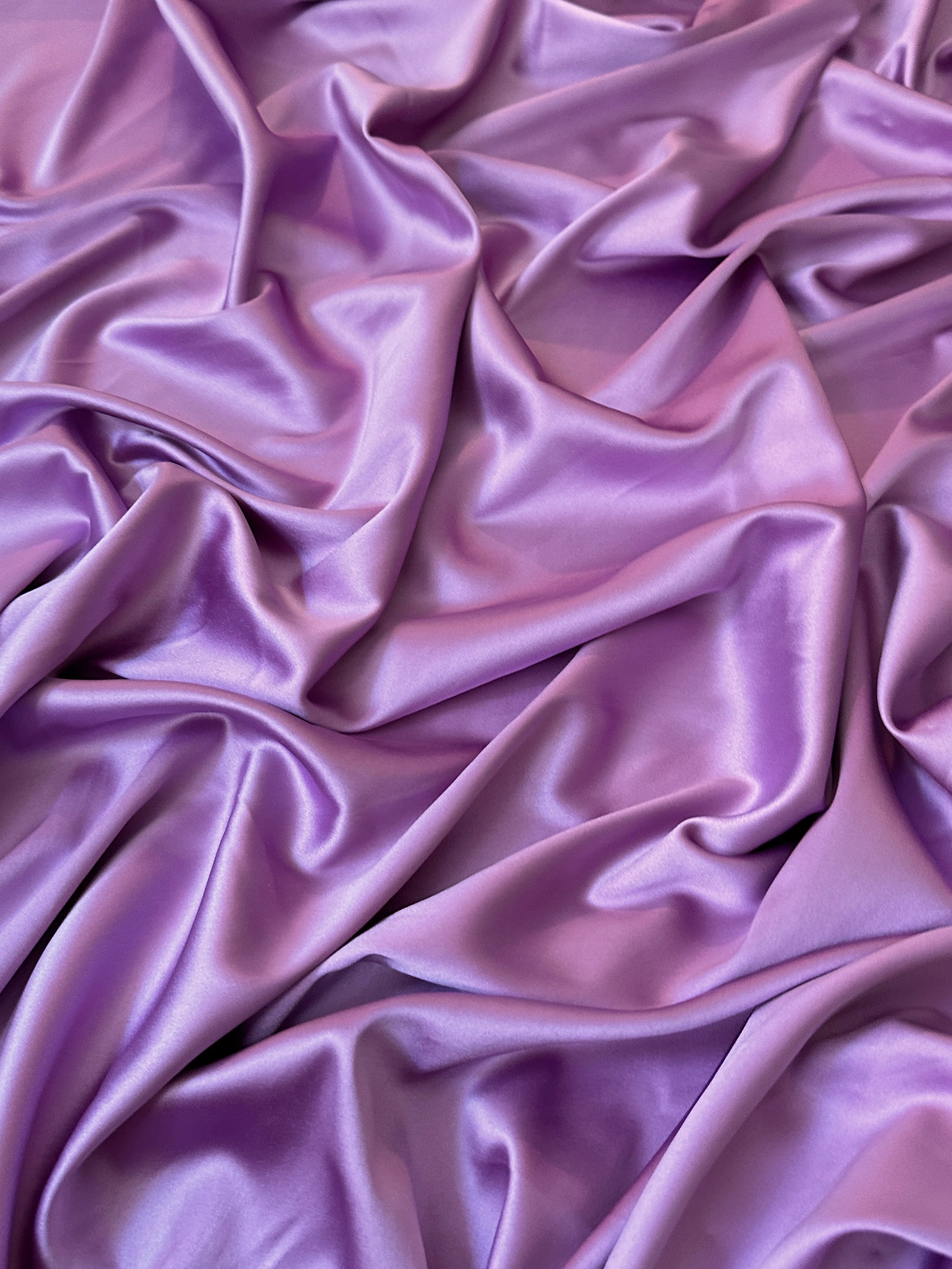 lavender stretch crepe back satin, mauve stretch crepe back satin, purple stretch crepe back satin, premium stretch crepe back satin, satin for bride, satin for woman, satin in low price, cheap satin, satin on sale
