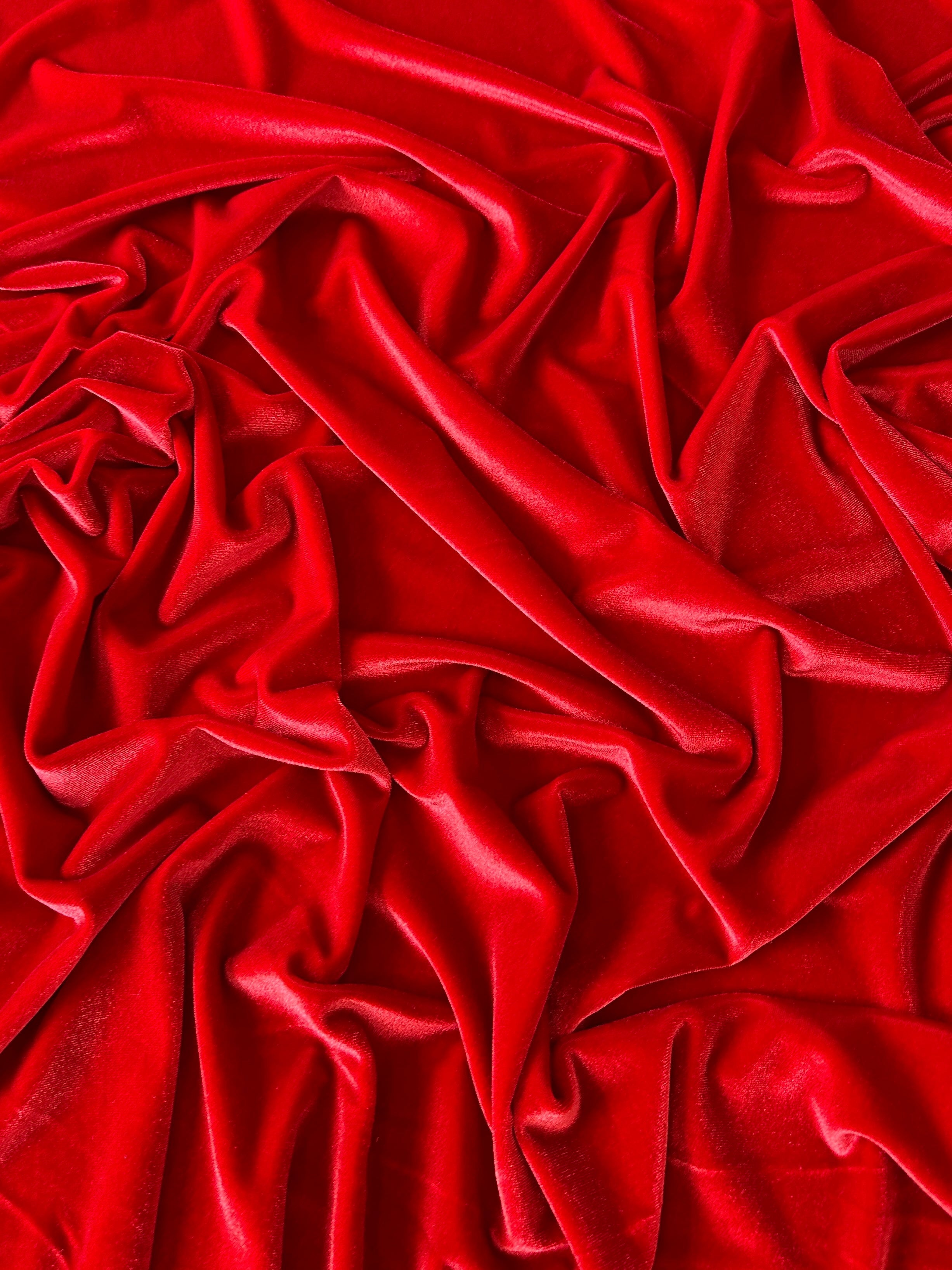 Red Stretch Velvet – KikiTextiles