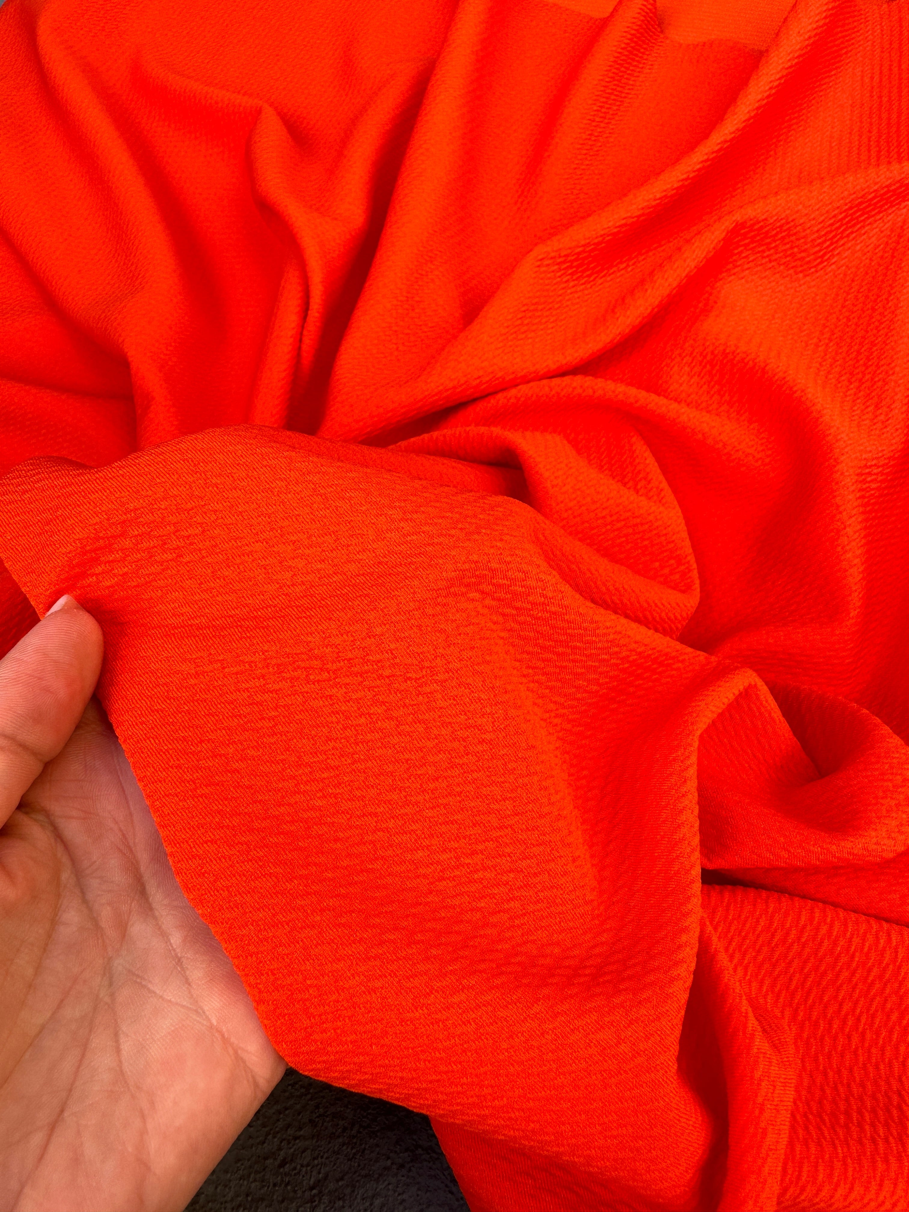 Bright Orange Liverpool Knit, orange Liverpool Knit, light orange Liverpool Knit, dark orange Liverpool Knit, Liverpool Knit for woman, Liverpool Knit for party wear, Liverpool Knit for gown, Liverpool Knit for bride, Liverpool Knit on discount, Liverpool Knit on sale, premium Liverpool Knit