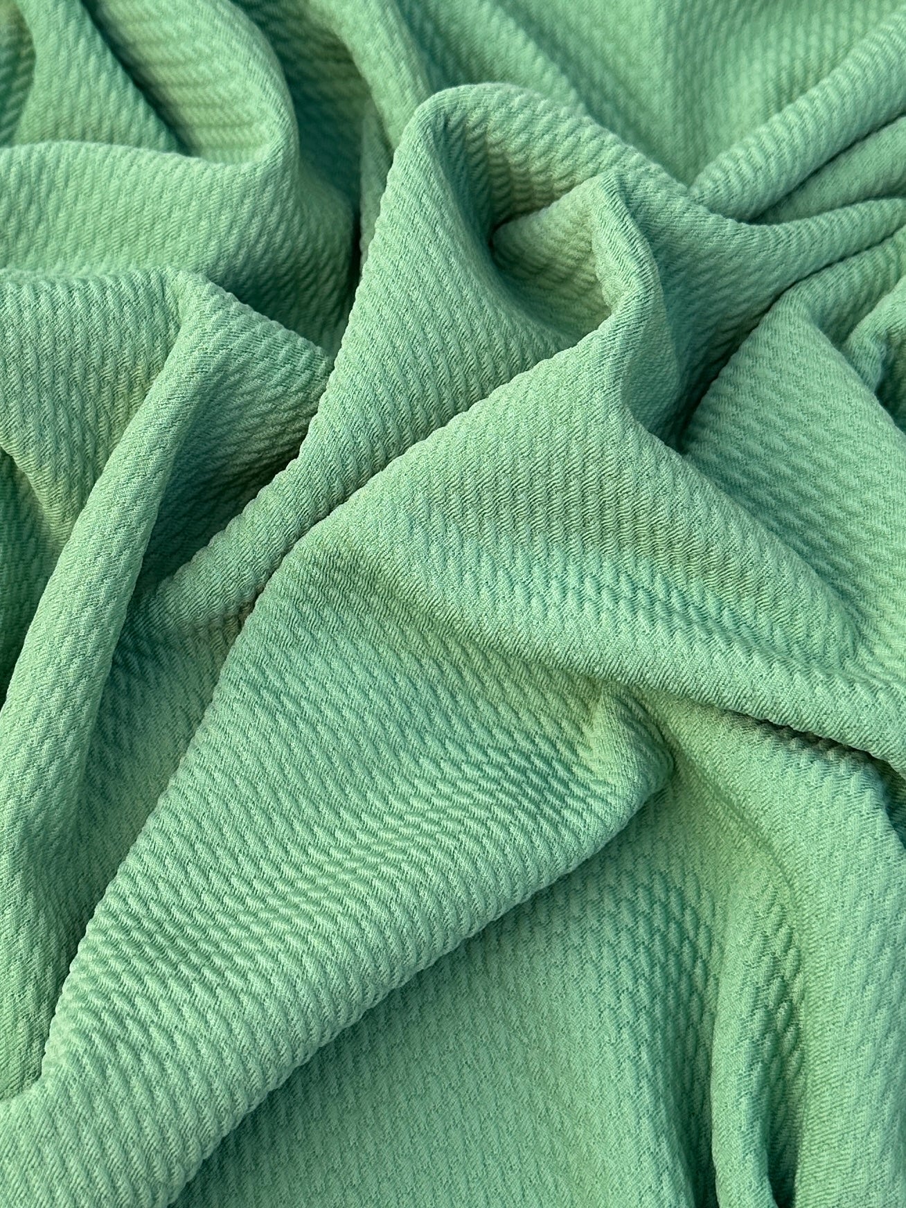 sage green liverpool knit, green liverpool knit, light green liverpool knit, knit for woman, knit for bride, knit on discount, knit on sale, knit for gown, liverpool knit for party wear, premium liverpool knit, kiki textile liverpool knit