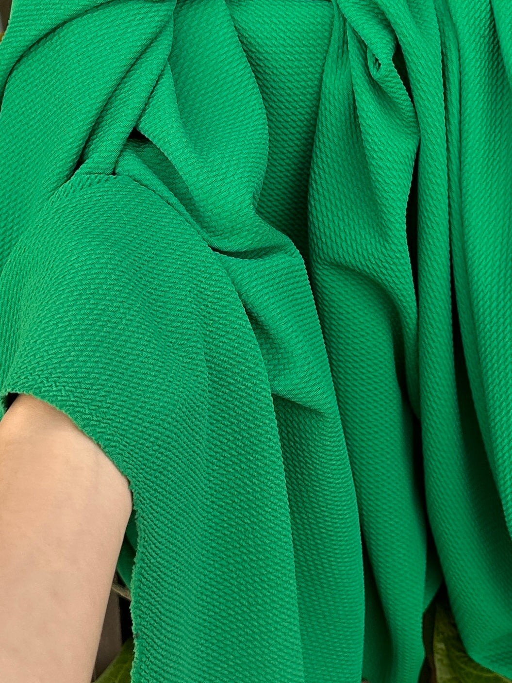 Kelly Green Liverpool Knit, green Liverpool Knit, light green Liverpool Knit, dark green Liverpool Knit, Liverpool Knit for woman, Liverpool Knit for party wear, Liverpool Knit for gown, Liverpool Knit for bride, Liverpool Knit on discount, Liverpool Knit on sale, premium Liverpool Knit