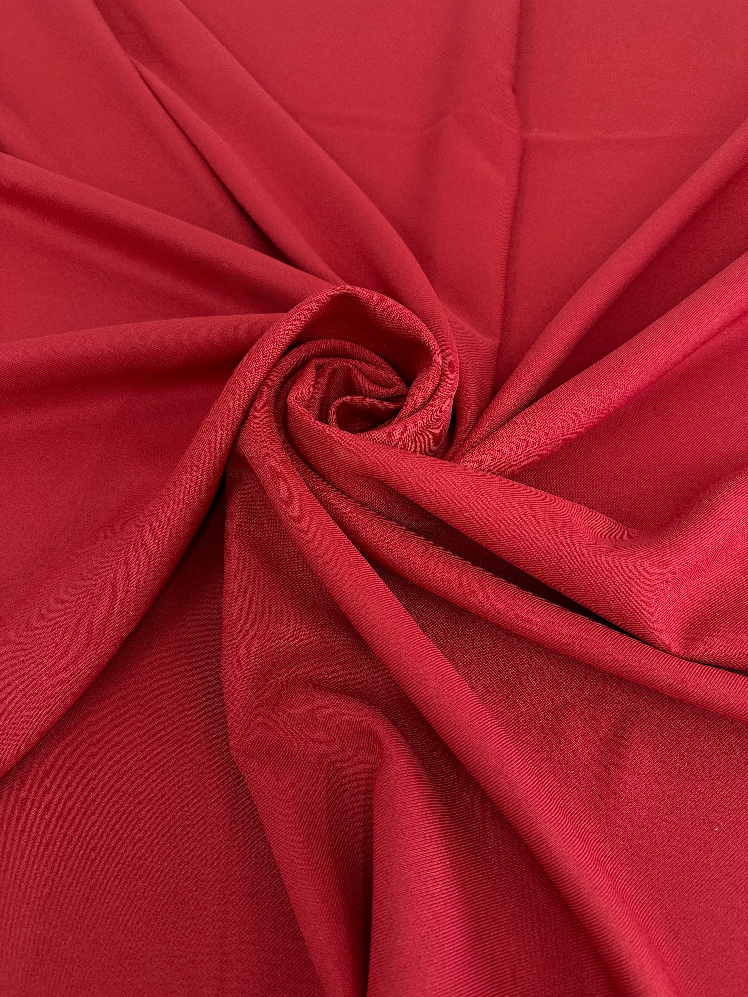 Deluxe Red Gabardine, Gabardine Fabric Price, Crepe & Gabardine, Stretch Crepe, Twill Gabardine, Brushed Twill, Polyester Gabardine, Crepe on Sale, Solid Fabric