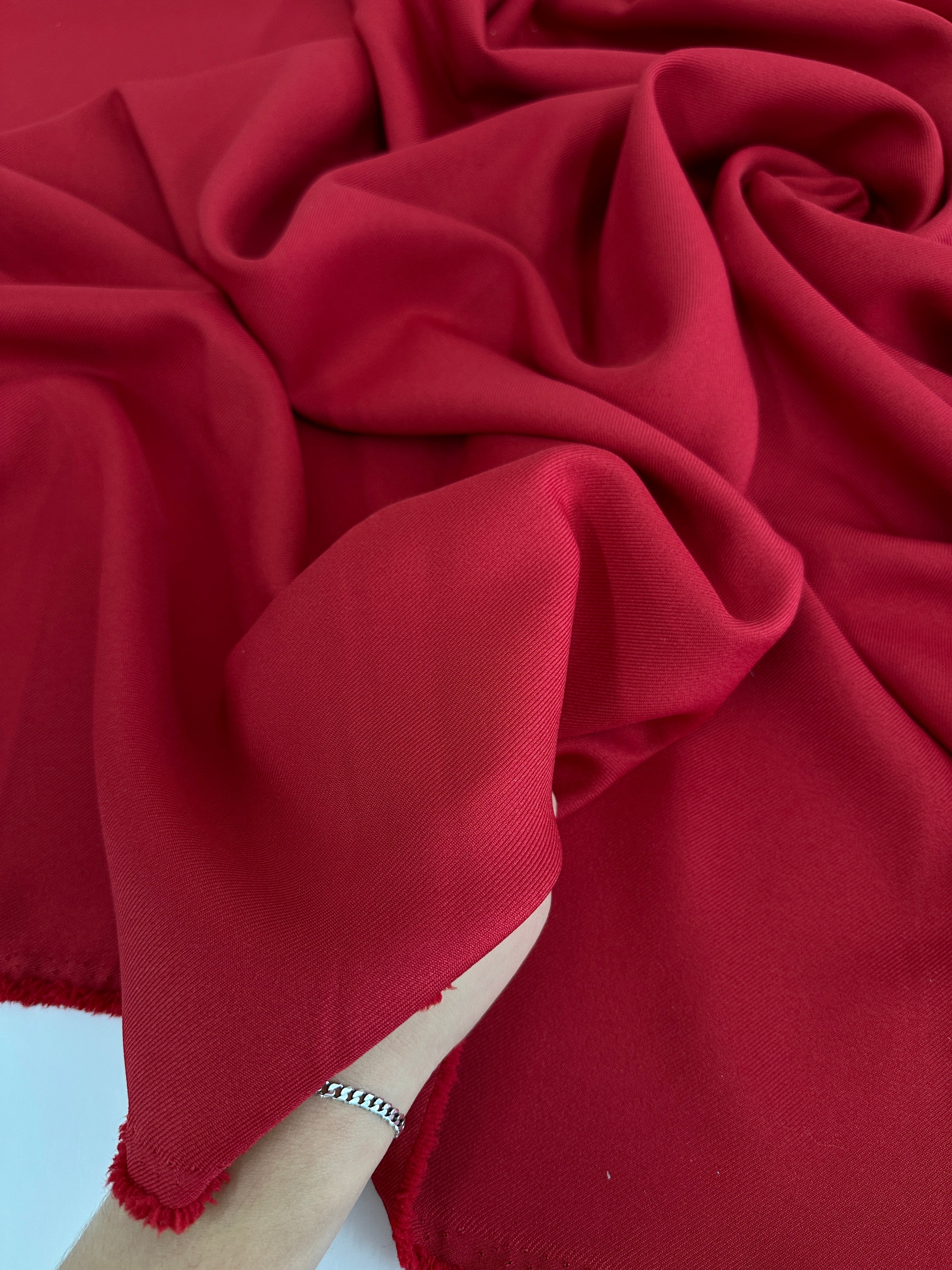 Deluxe Red Gabardine, Shop Fabrics Online, Sewing, Fabric Store, Sewing Store, Cheap Fabric Store, Kiki Textiles, Textile by the Yard