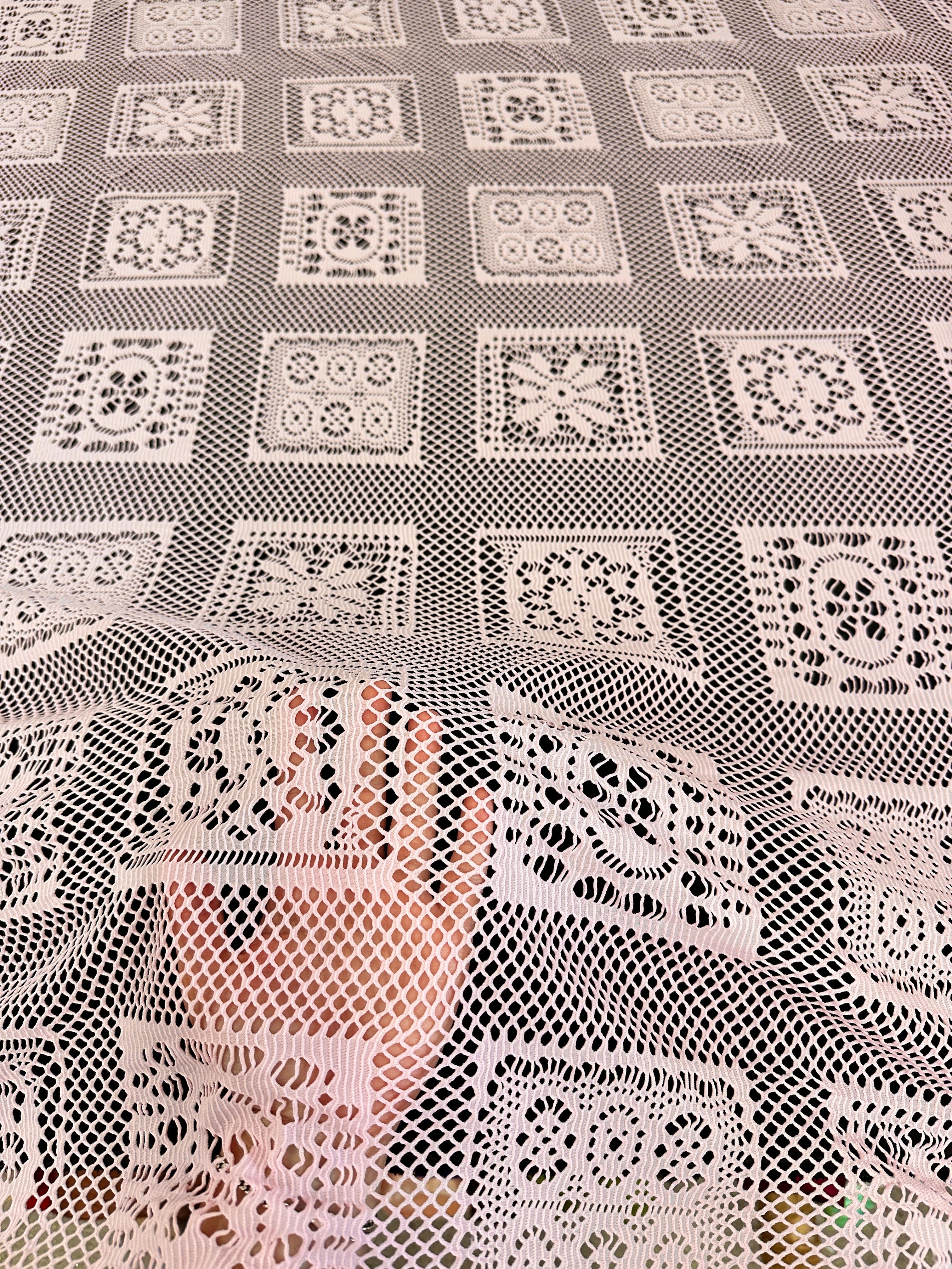 Baby Pink Geometric Crochet Hollow Out Knit, Baby Pink knit, Baby Pink 	Hollow knit, knit for woman, premium knit, knit in low price, knit on sale, knit on discount, knit for dresses