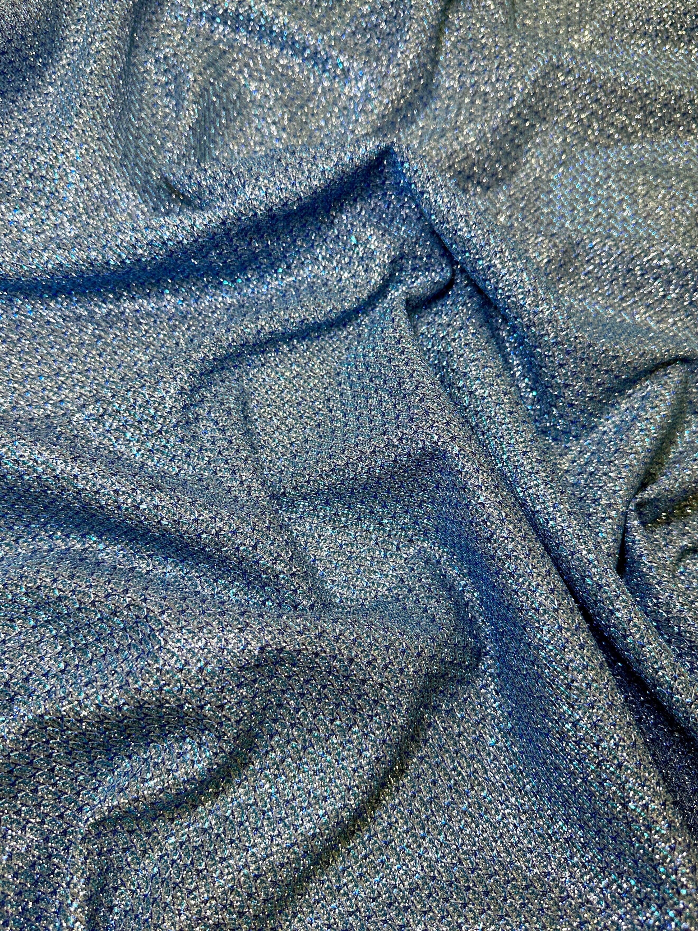 Baby Blue Shimmery Metallic Brocade, Brocade for woman, shiny fabric for bride, Metallic Brocade, Brocade in low price, Shimmery fabric for party wear, Brocade for gown