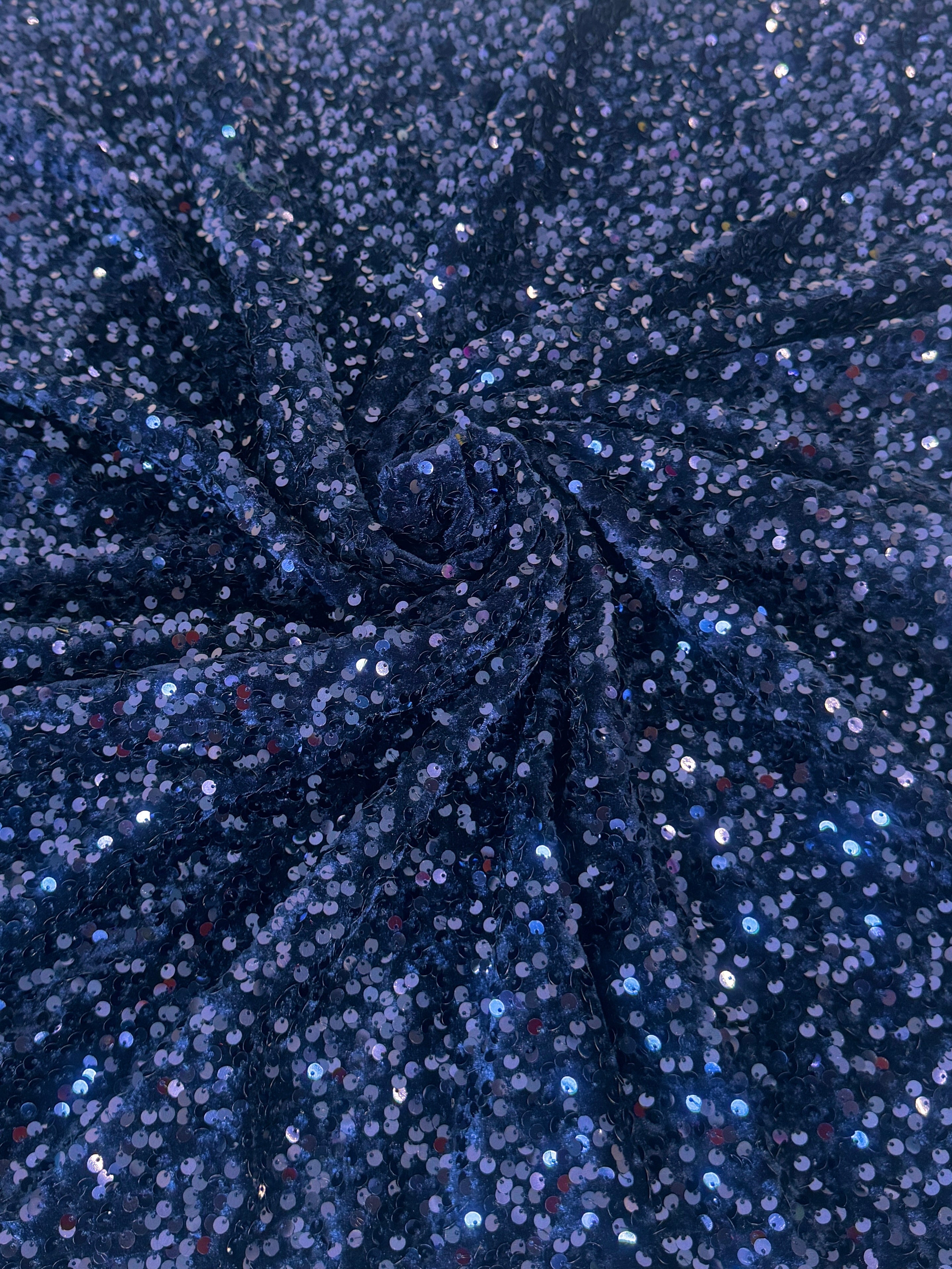 Navy Sequins Velvet, Sequin on velvet, Stretch Sequin Mesh, Stretch Sequin velvet for woman, Stretch Sequin velvet for bride, Stretch Sequin velvet on sale, Stretch Sequin velvet on discount, Stretch Sequin velvet online