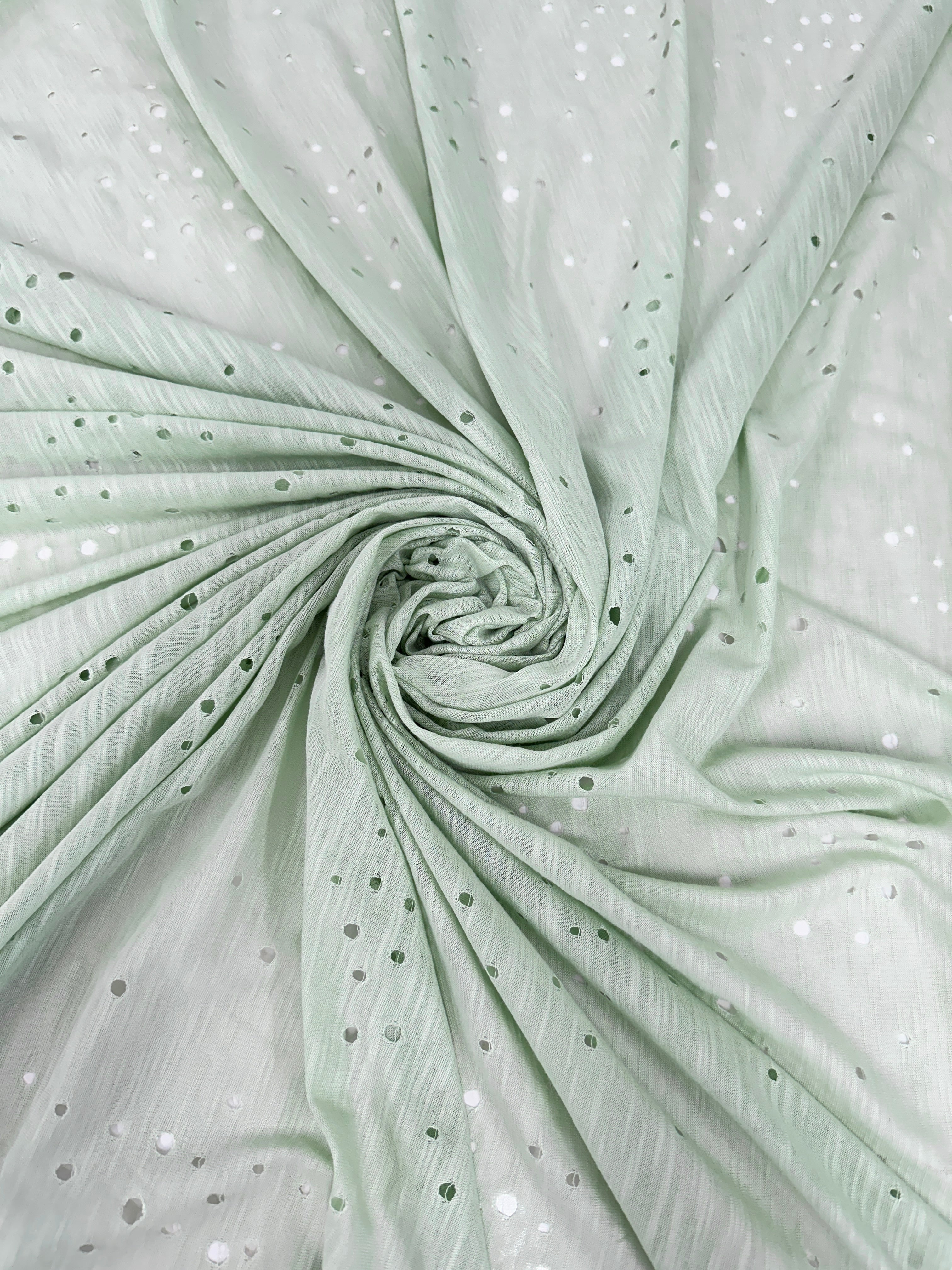 Sage Green Distressed Cotton Rayon Jersey, Sage Green Cotton, Organic cotton, Breathable fabric, Lightweight fabric,Fair trade cotton, Cotton yarn, Gauze fabric, Cotton fashion, Tie-dye fabric