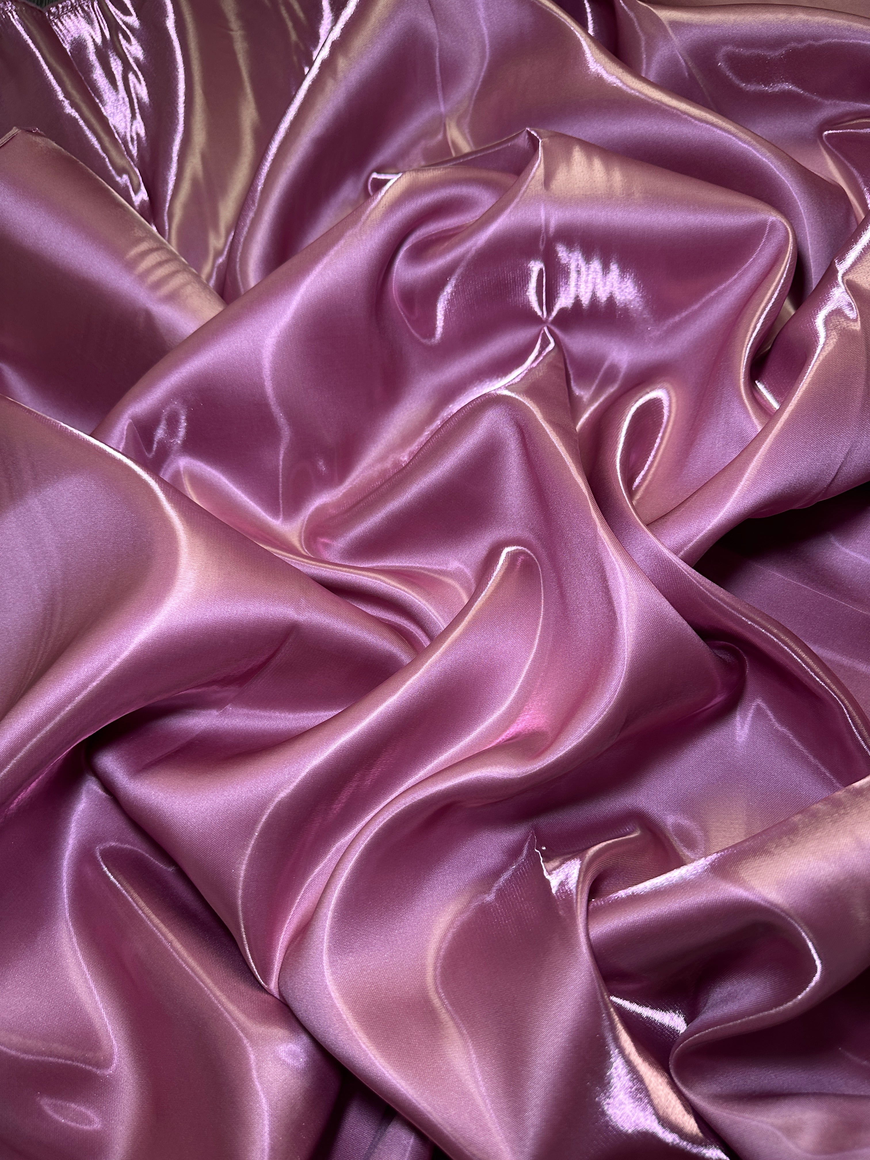 Mauve Liquid Satin, Luxury Silky Satin, Liquid Bridal Satin, Silky Satin, Premium Stretch Bridal Satin, Satin for Bride, Satin for Women, Satin in Low Price, Cheap Satin, Satin on Sale